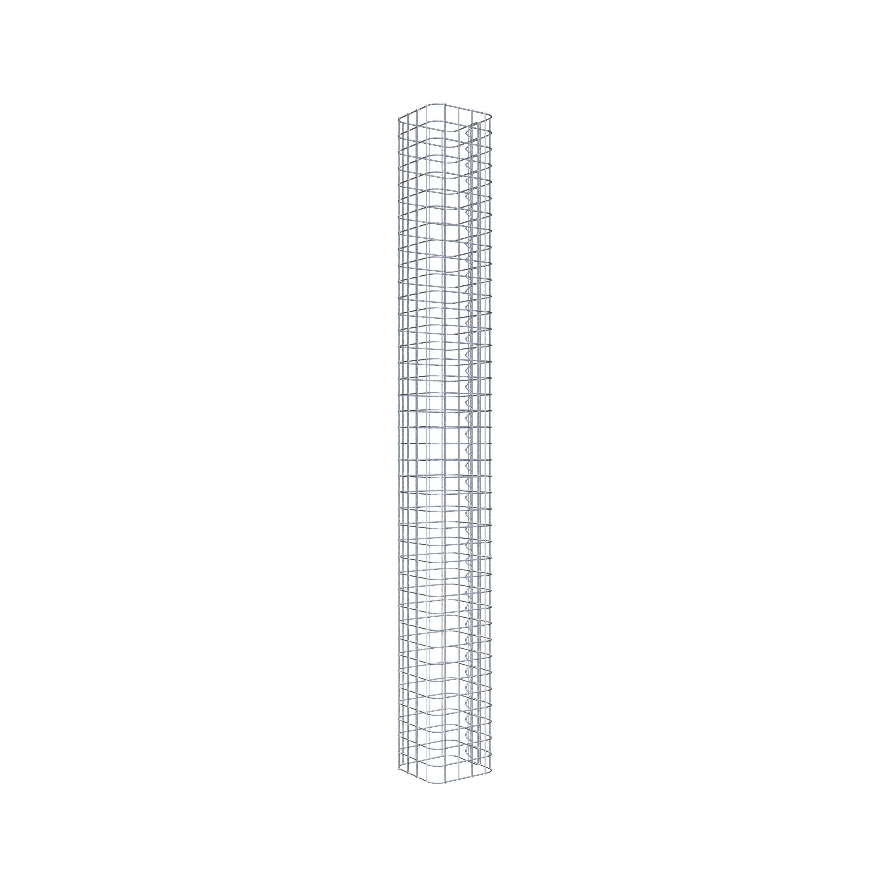 Colonne de gabion carrée 22 cm x 22 cm, hauteur 200 cm, MW 5 cm x 5 cm