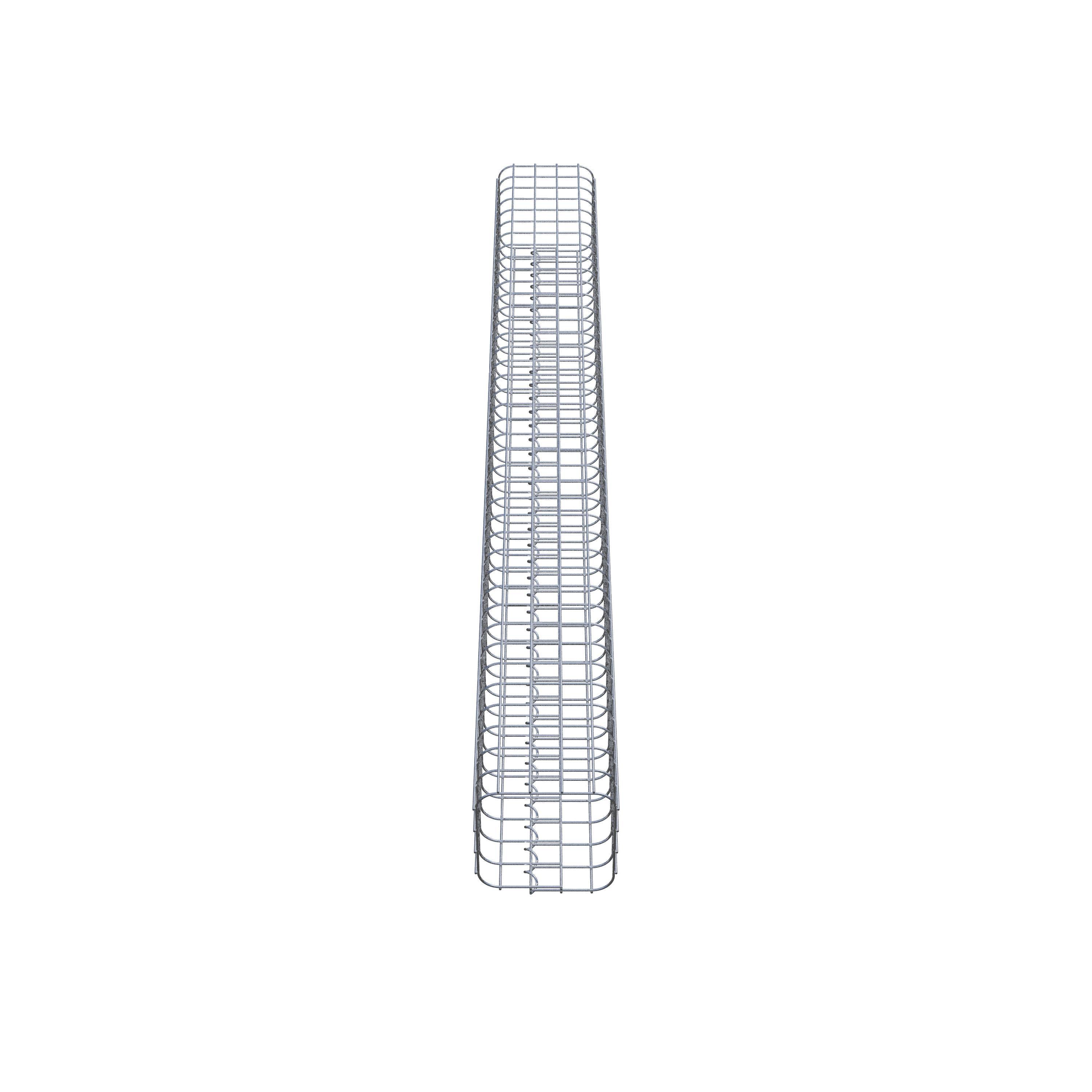 Colonne de gabion carrée 22 cm x 22 cm, hauteur 200 cm, MW 5 cm x 5 cm