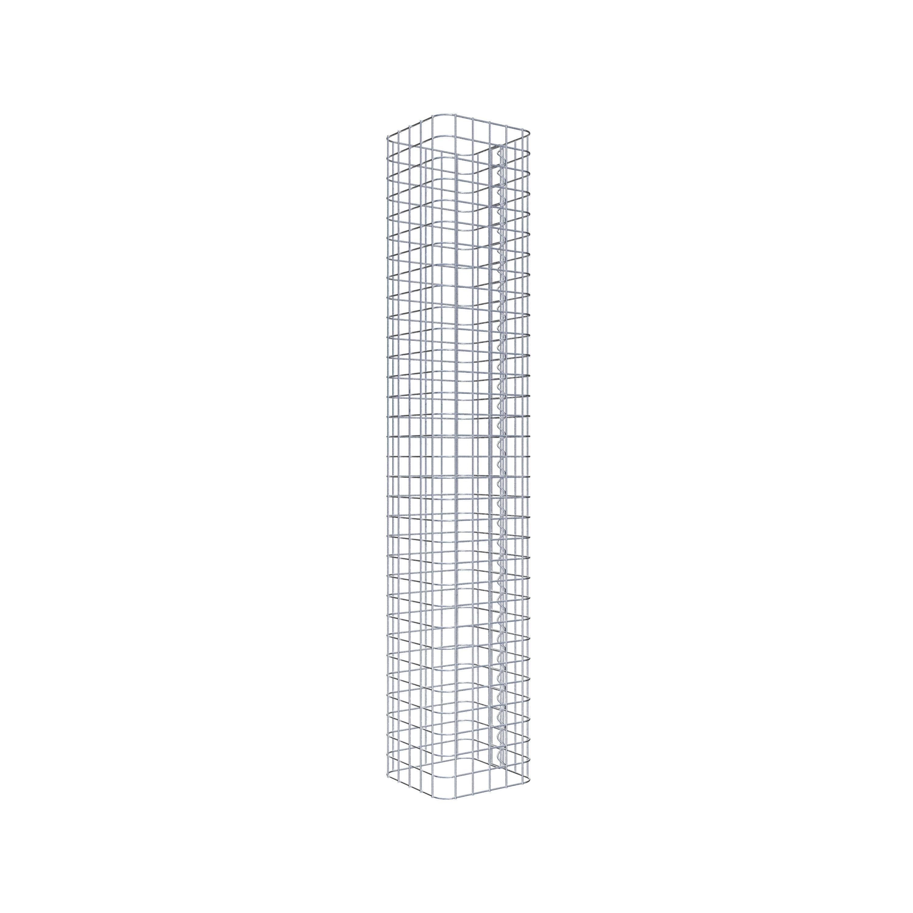 Schanskorfzuil hoekig 27 cm x 27 cm, 160 cm hoog, MW 5 cm x 5 cm