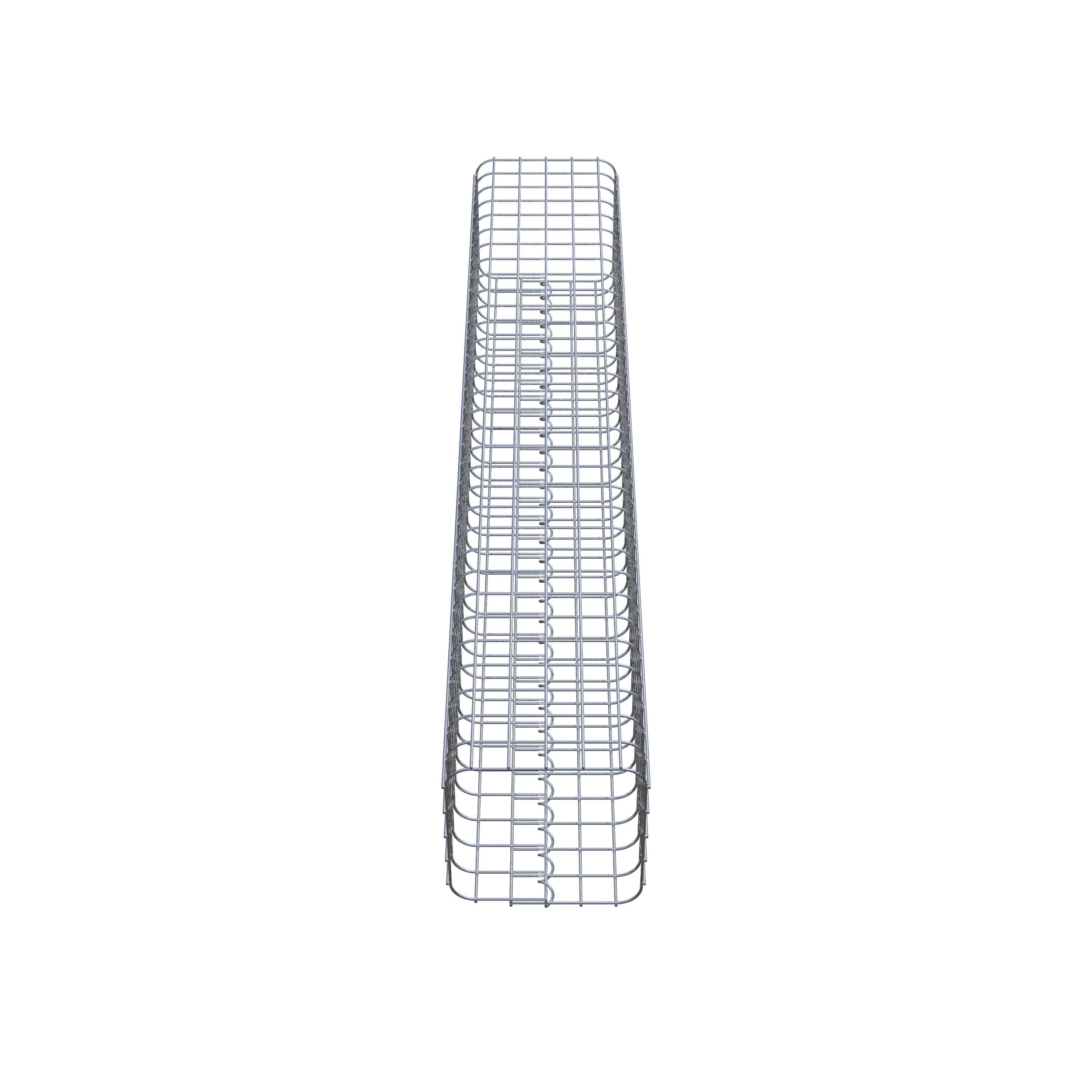 Colonne de gabion carrée 27 cm x 27 cm, hauteur 160 cm, MW 5 cm x 5 cm