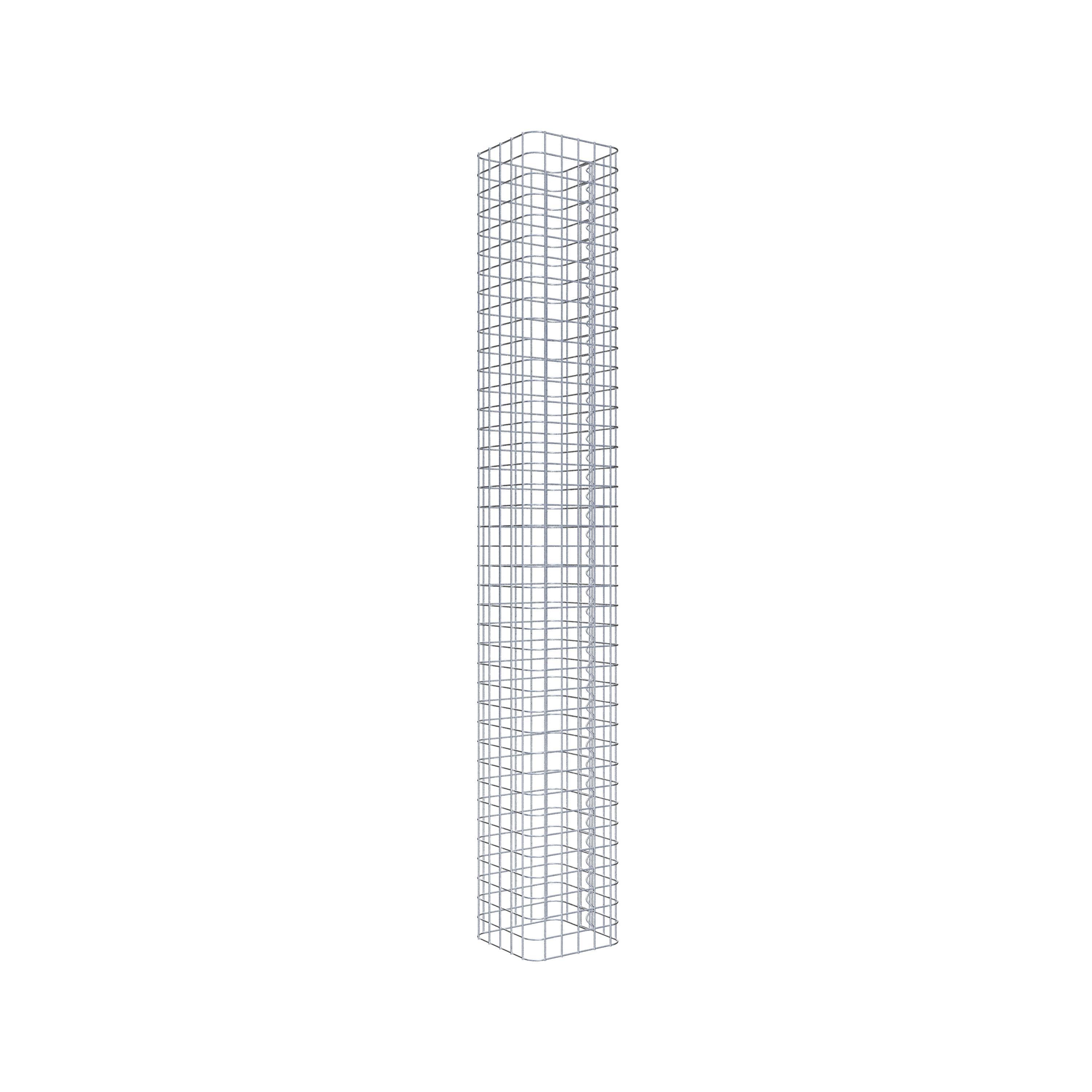 Colonne de gabion carrée 27 cm x 27 cm, hauteur 200 cm, MW 5 cm x 5 cm