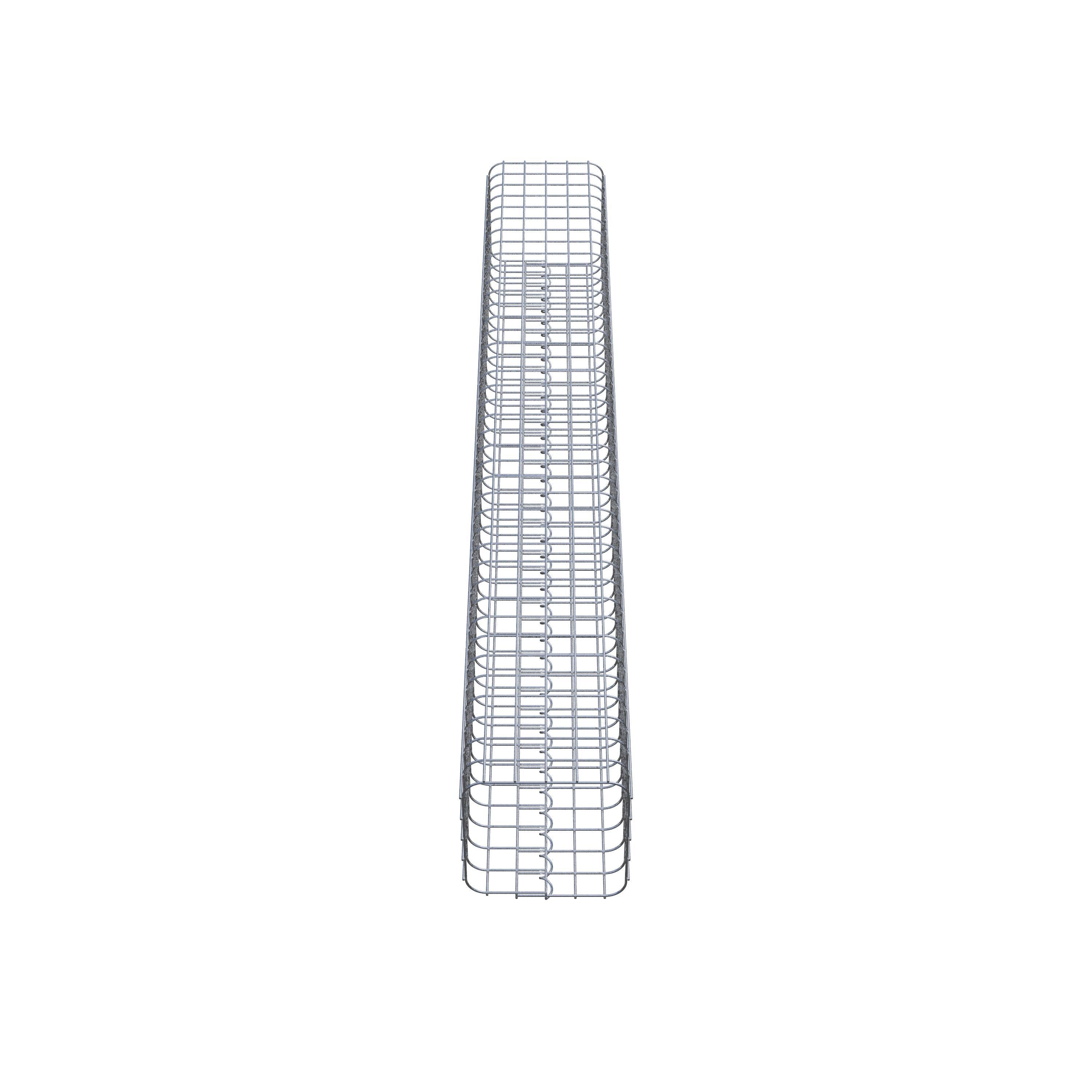 Colonne de gabion carrée 27 cm x 27 cm, hauteur 200 cm, MW 5 cm x 5 cm