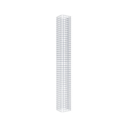 Colonne de gabion carrée 27 cm x 27 cm, 230 cm de hauteur, MW 5 cm x 5 cm