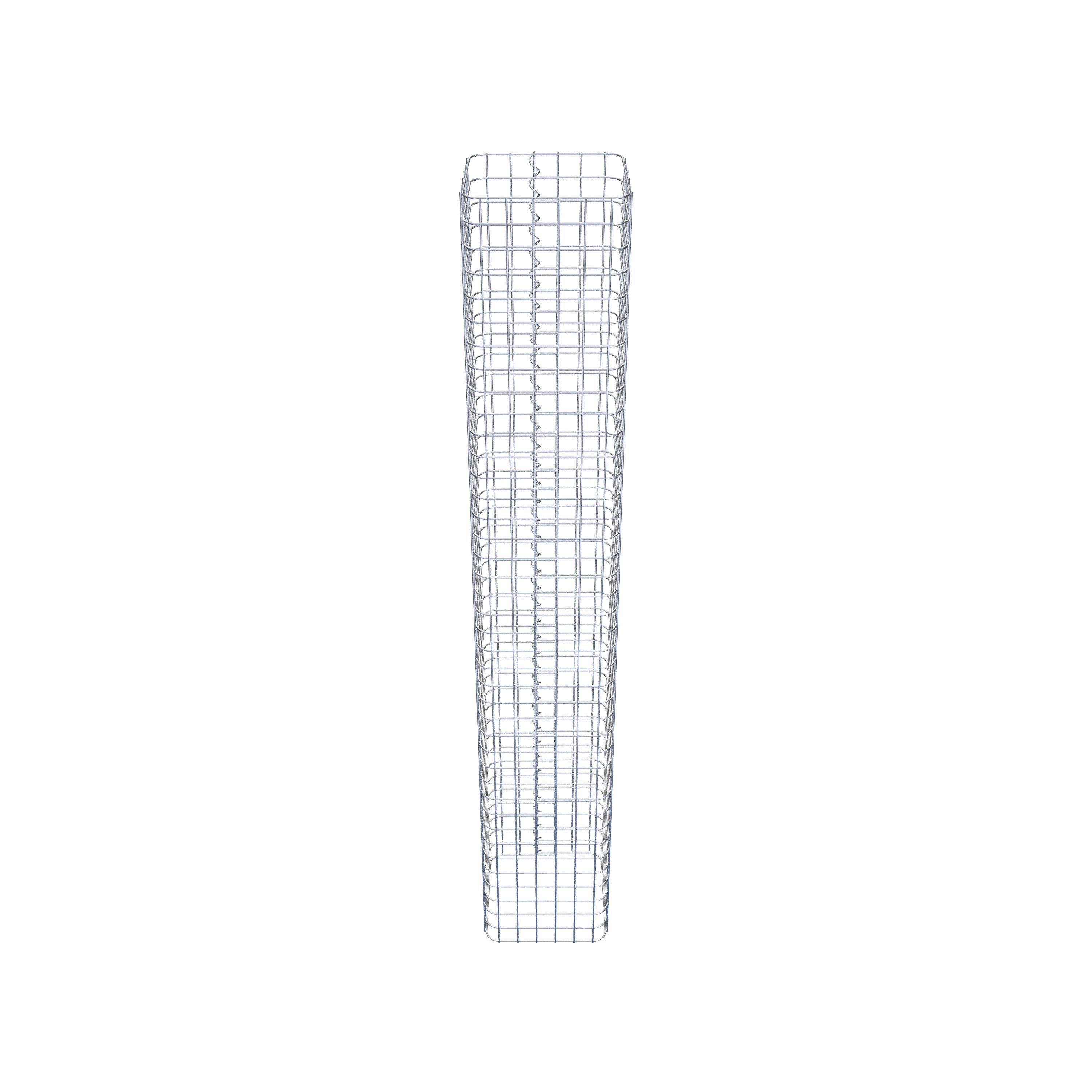 Colonne de gabion carrée 32 cm x 32 cm, 200 cm de hauteur, MW 5 cm x 5 cm