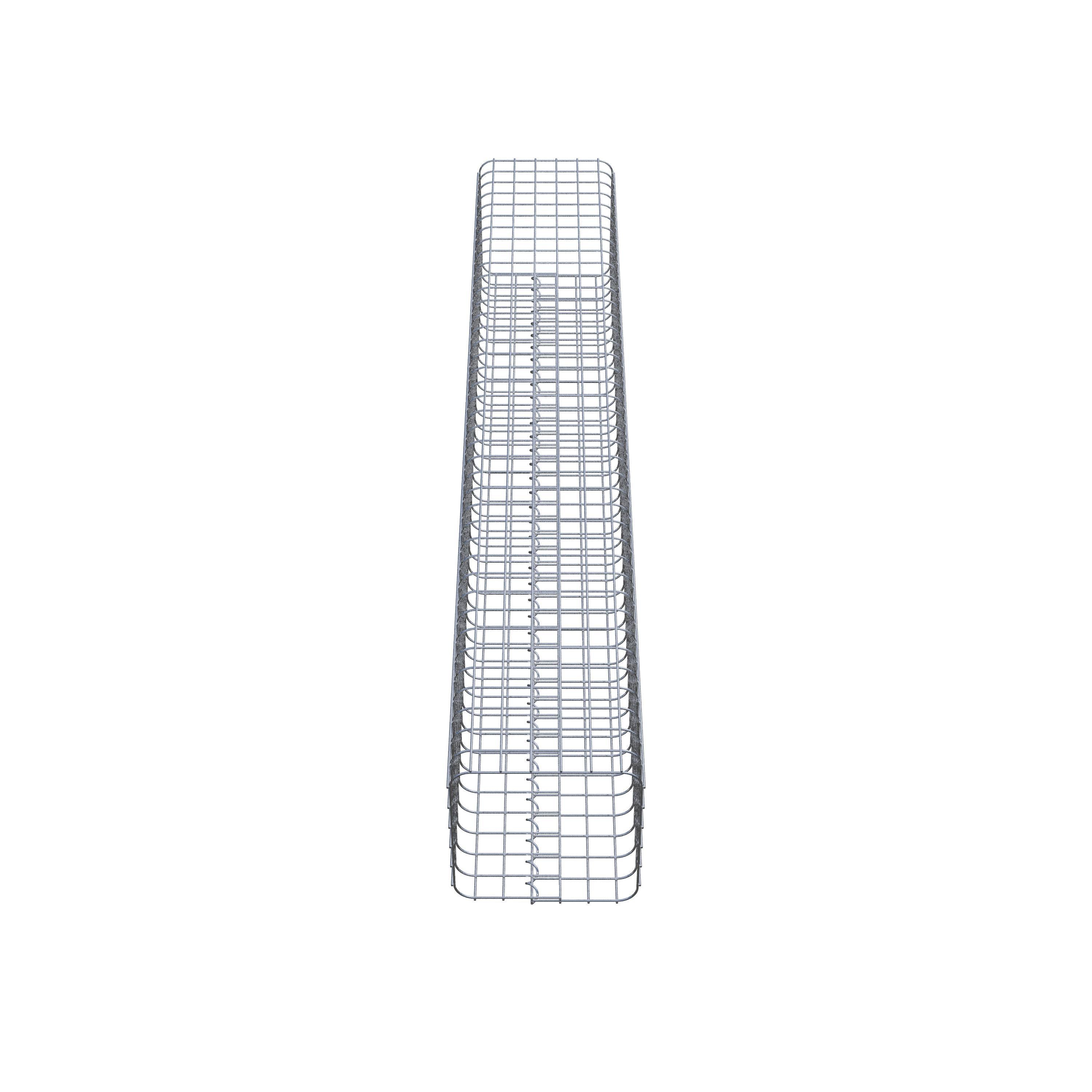 Colonne de gabion carrée 32 cm x 32 cm, 200 cm de hauteur, MW 5 cm x 5 cm