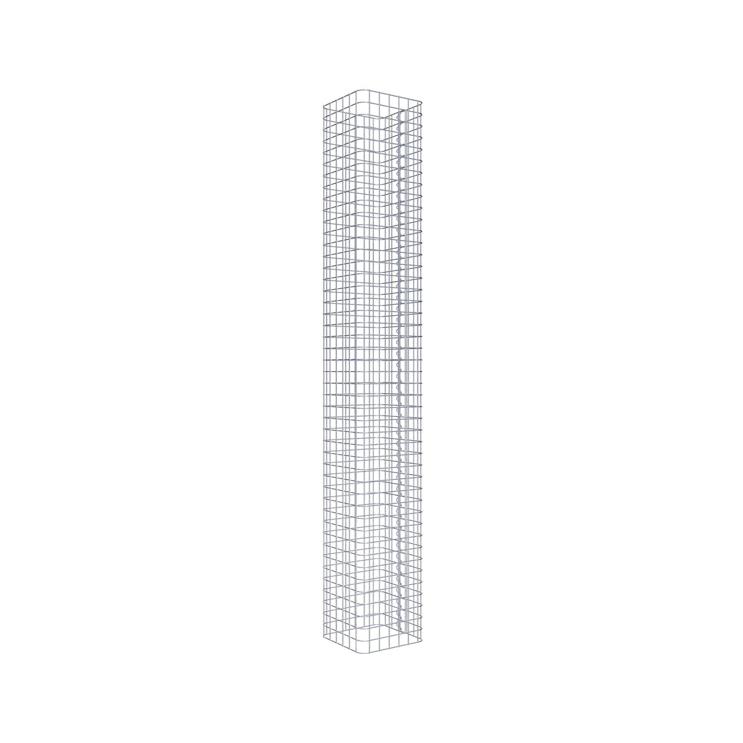 Colonne de gabion carrée 32 cm x 32 cm, 230 cm de hauteur, MW 5 cm x 5 cm