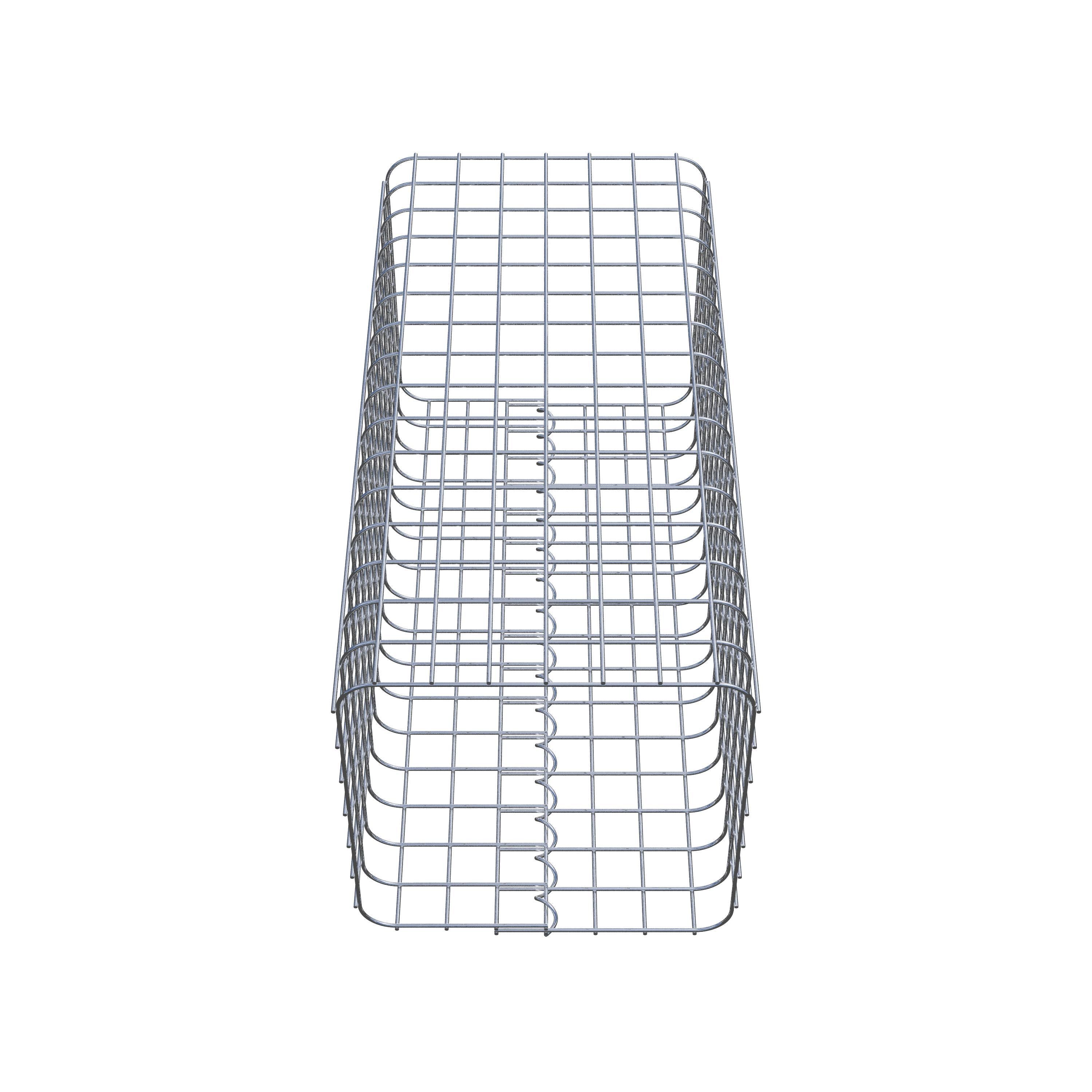 Schanskorfzuil, hoekig 37 cm x 37 cm, 80 cm hoog, MW 5 cm x 5 cm