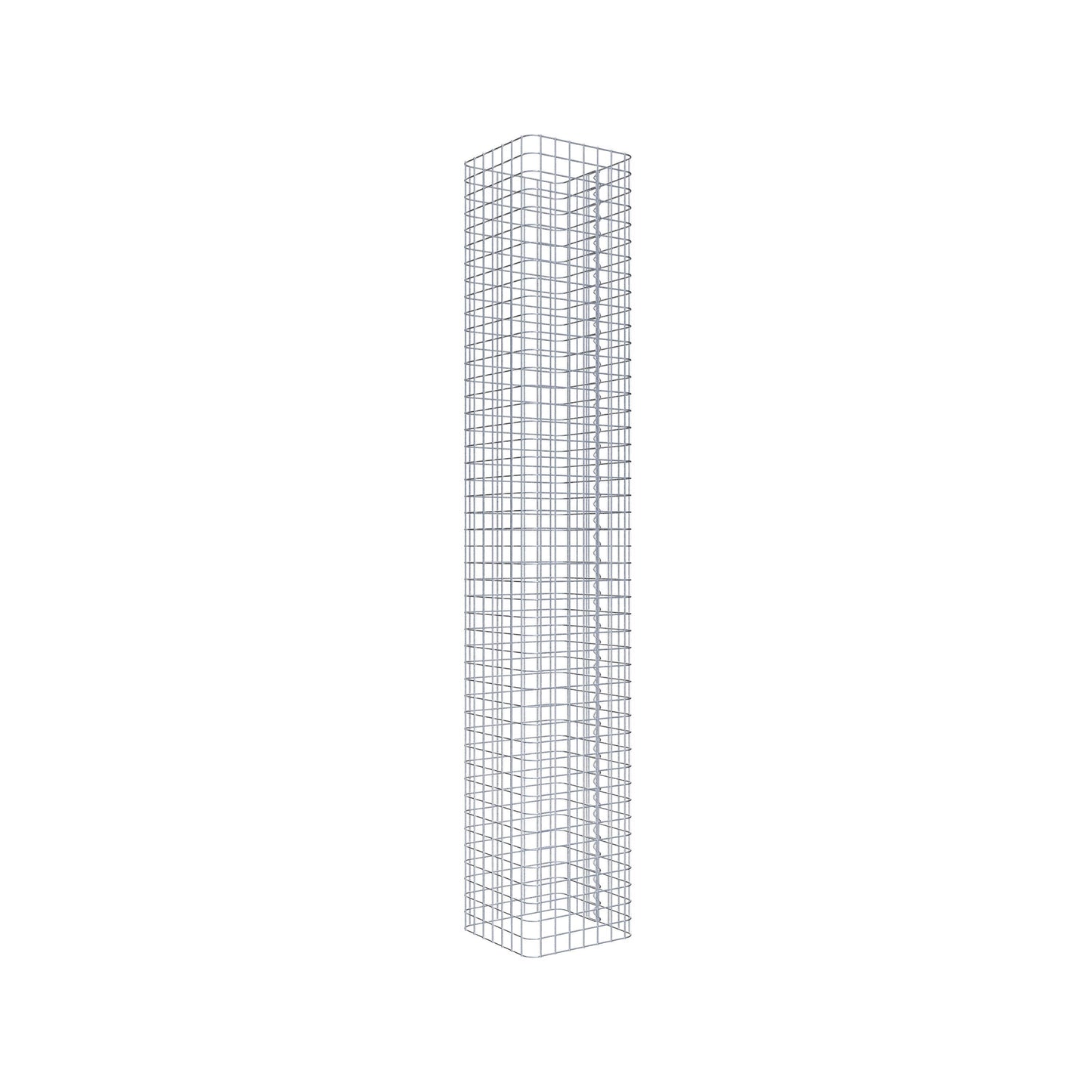 Colonne de gabion carrée 37 cm x 37 cm, 230 cm de hauteur, MW 5 cm x 5 cm