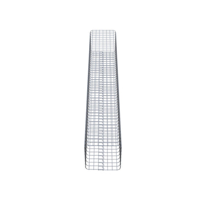 Colonne de gabion carrée 37 cm x 37 cm, 230 cm de hauteur, MW 5 cm x 5 cm