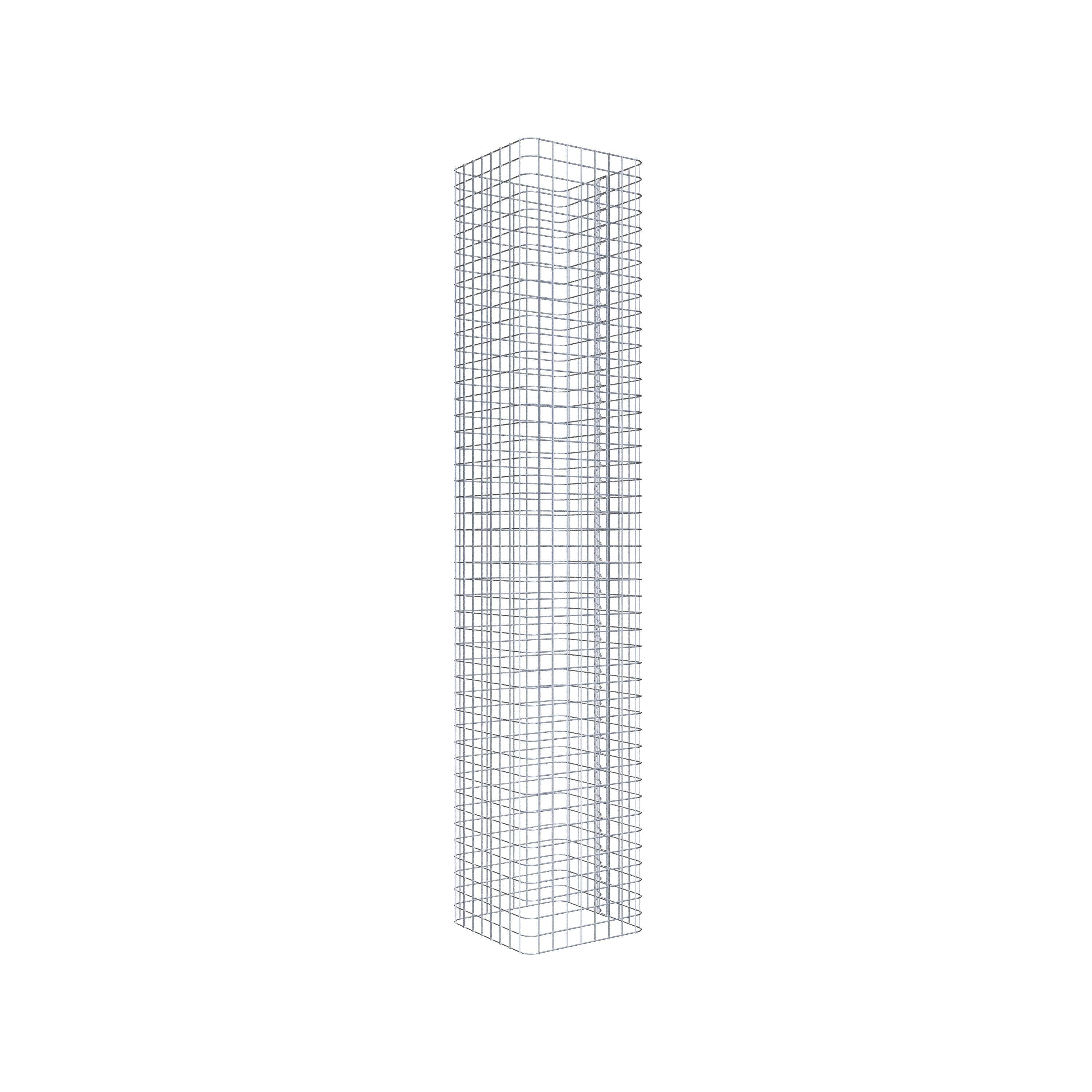 Colonne de gabion carrée 42 cm x 42 cm, 230 cm de hauteur, MW 5 cm x 5 cm