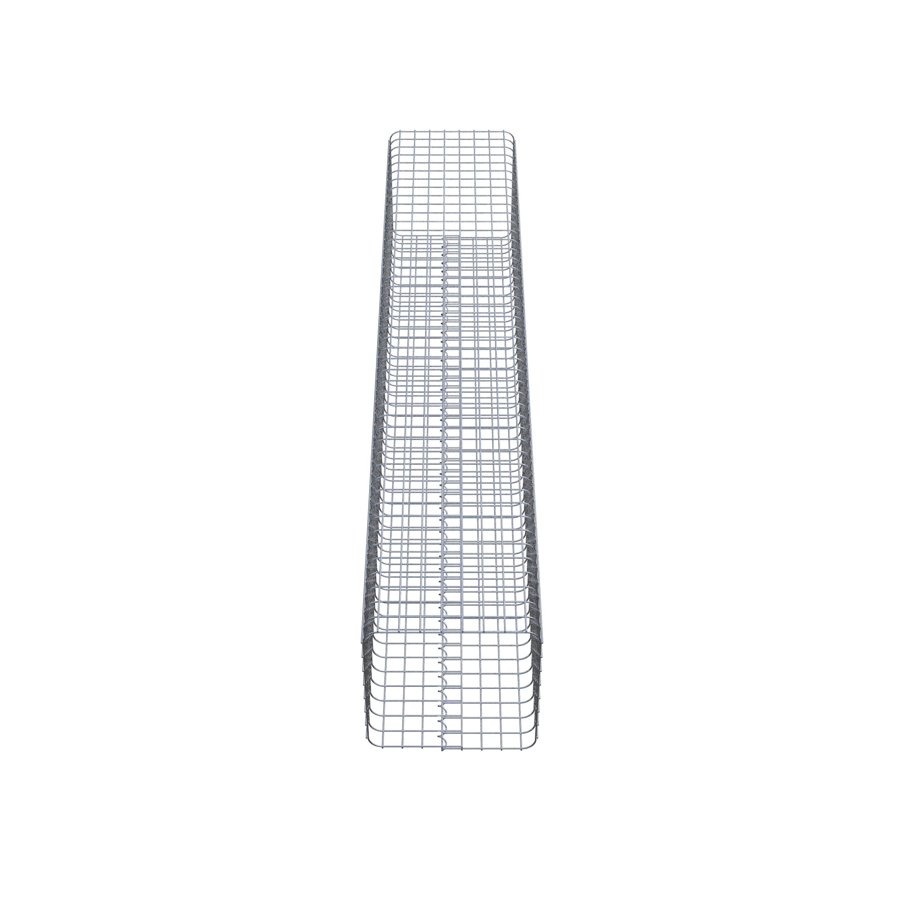 Colonne de gabion carrée 42 cm x 42 cm, 230 cm de hauteur, MW 5 cm x 5 cm