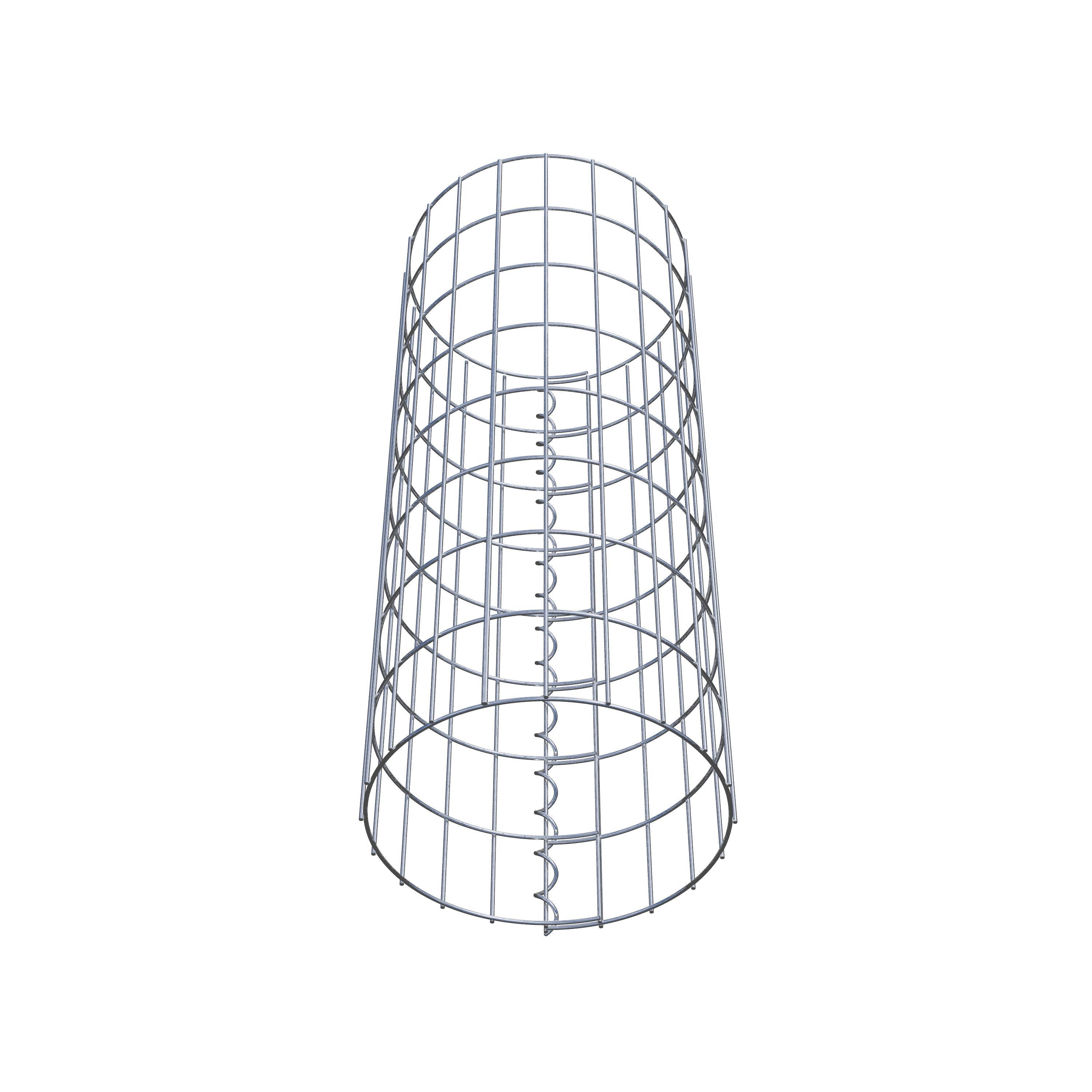 Coluna de gabião diâmetro 32 cm, malha 5 x 10 cm redonda