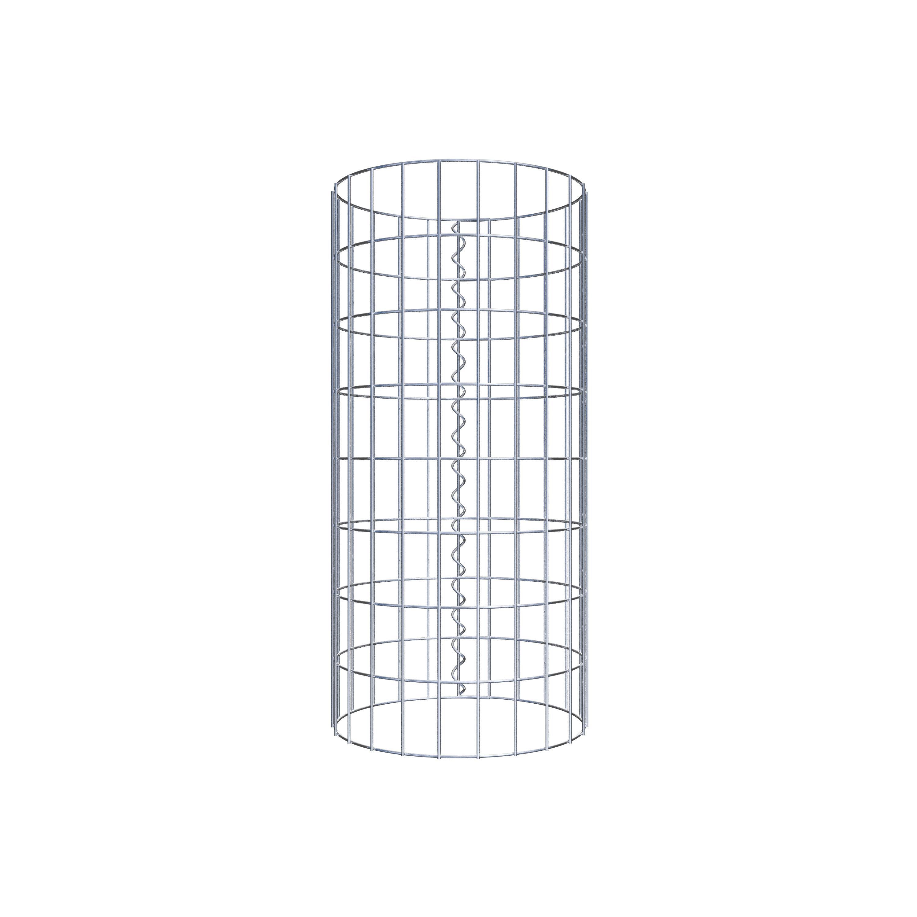 Colonne de gabion ronde 37 cm de diamètre, 80 cm de hauteur, maille 5 cm x 10 cm