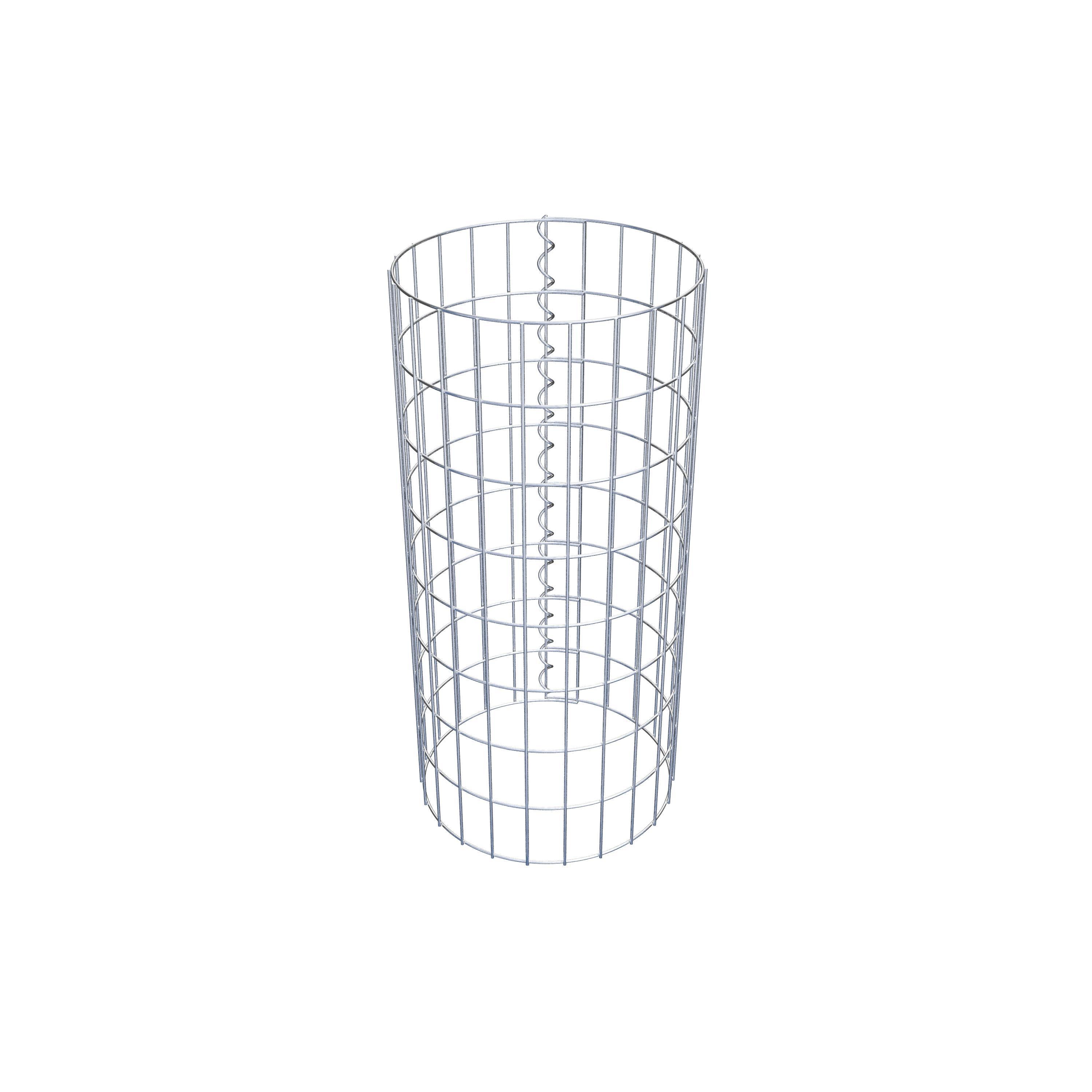 Colonne de gabion ronde 37 cm de diamètre, 80 cm de hauteur, maille 5 cm x 10 cm