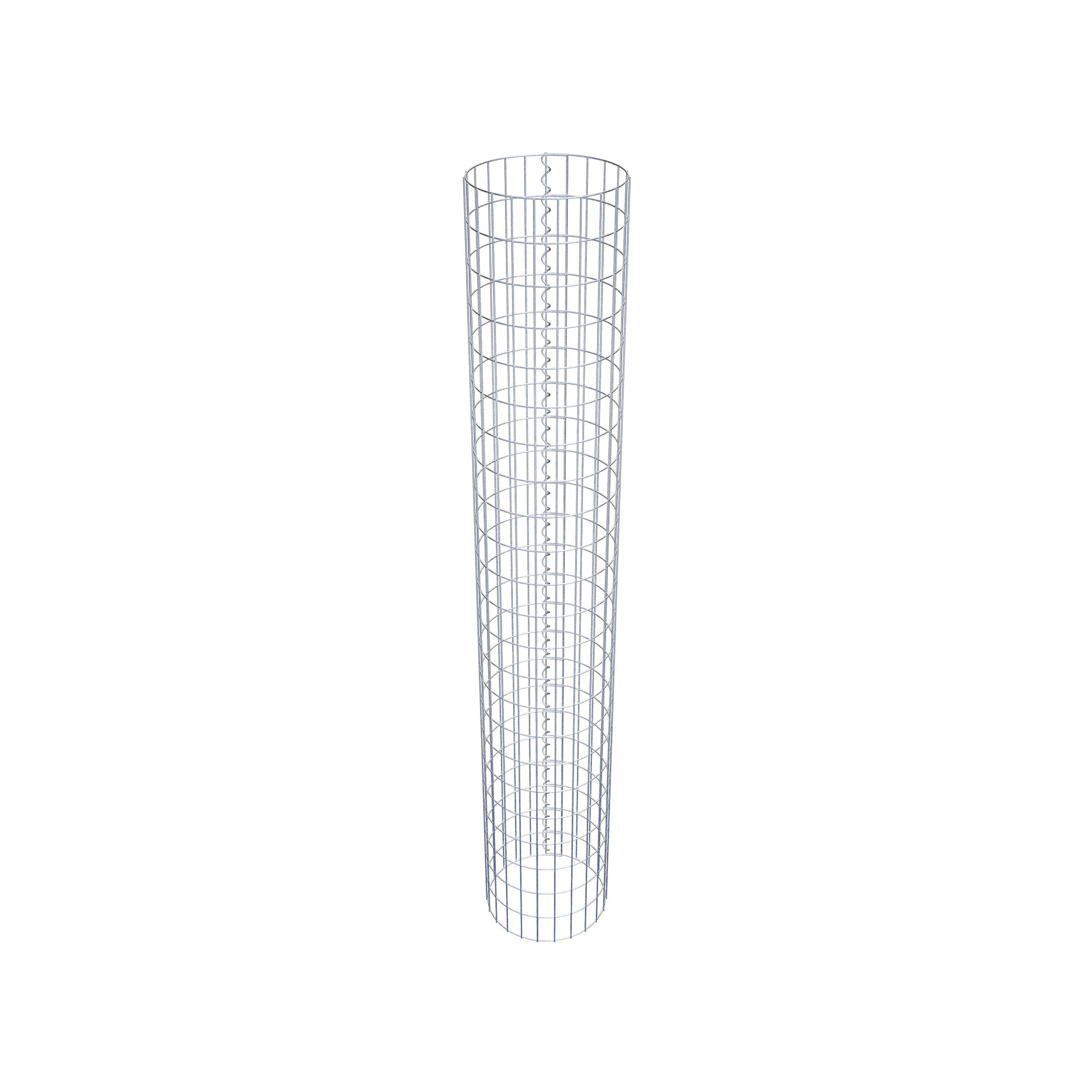 Colonne de gabion ronde 37 cm de diamètre, 230 cm de hauteur, maille 5 cm x 10 cm