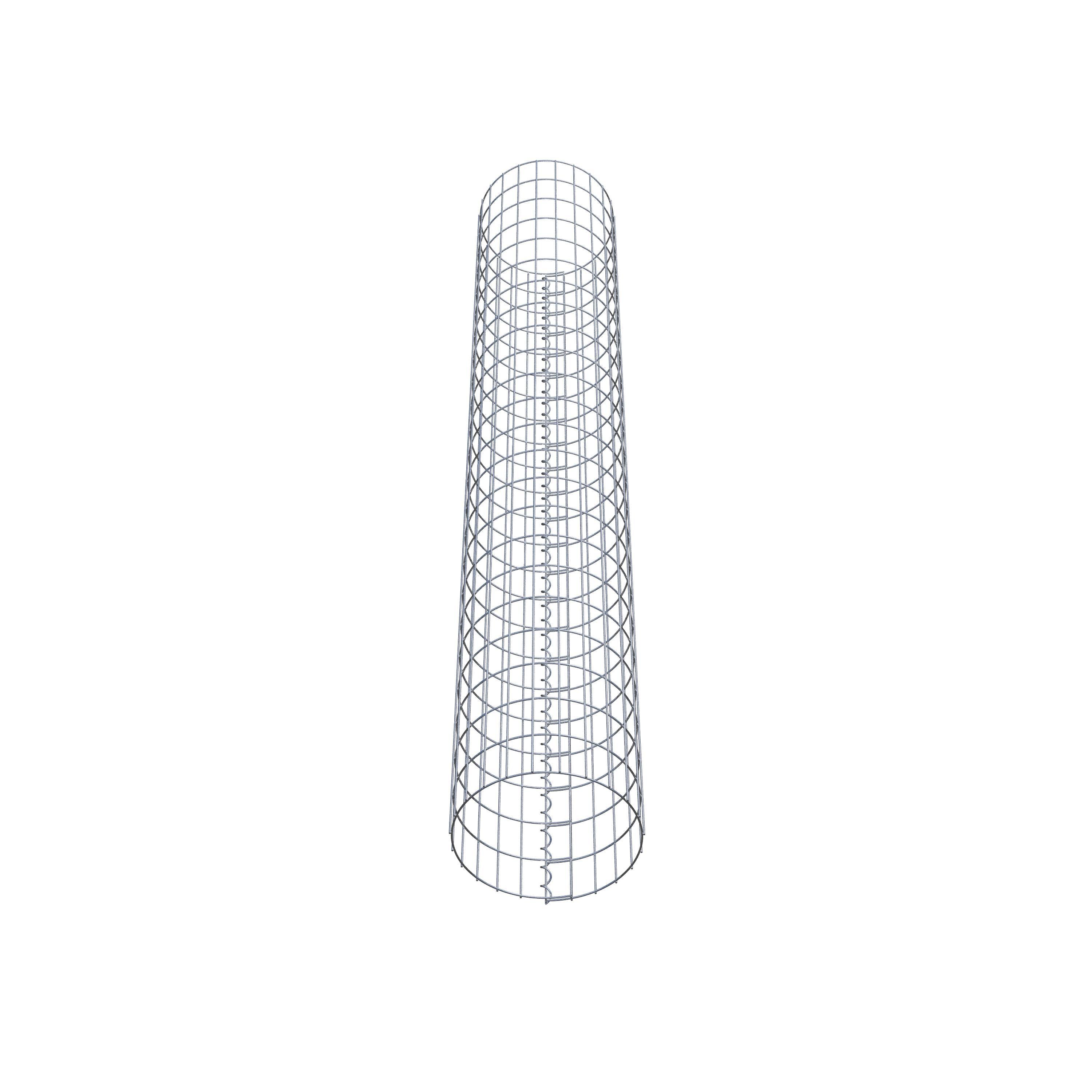 Colonne de gabion ronde 37 cm de diamètre, 230 cm de hauteur, maille 5 cm x 10 cm