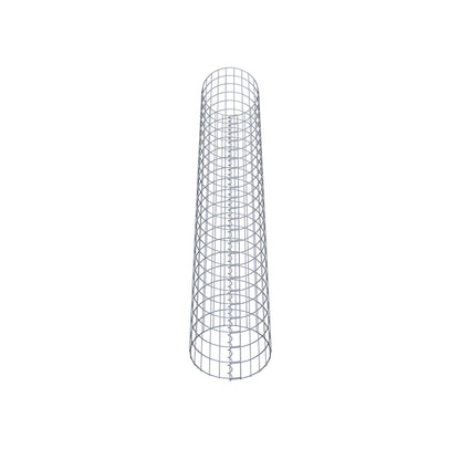 Colonne de gabion ronde 37 cm de diamètre, 230 cm de hauteur, maille 5 cm x 10 cm