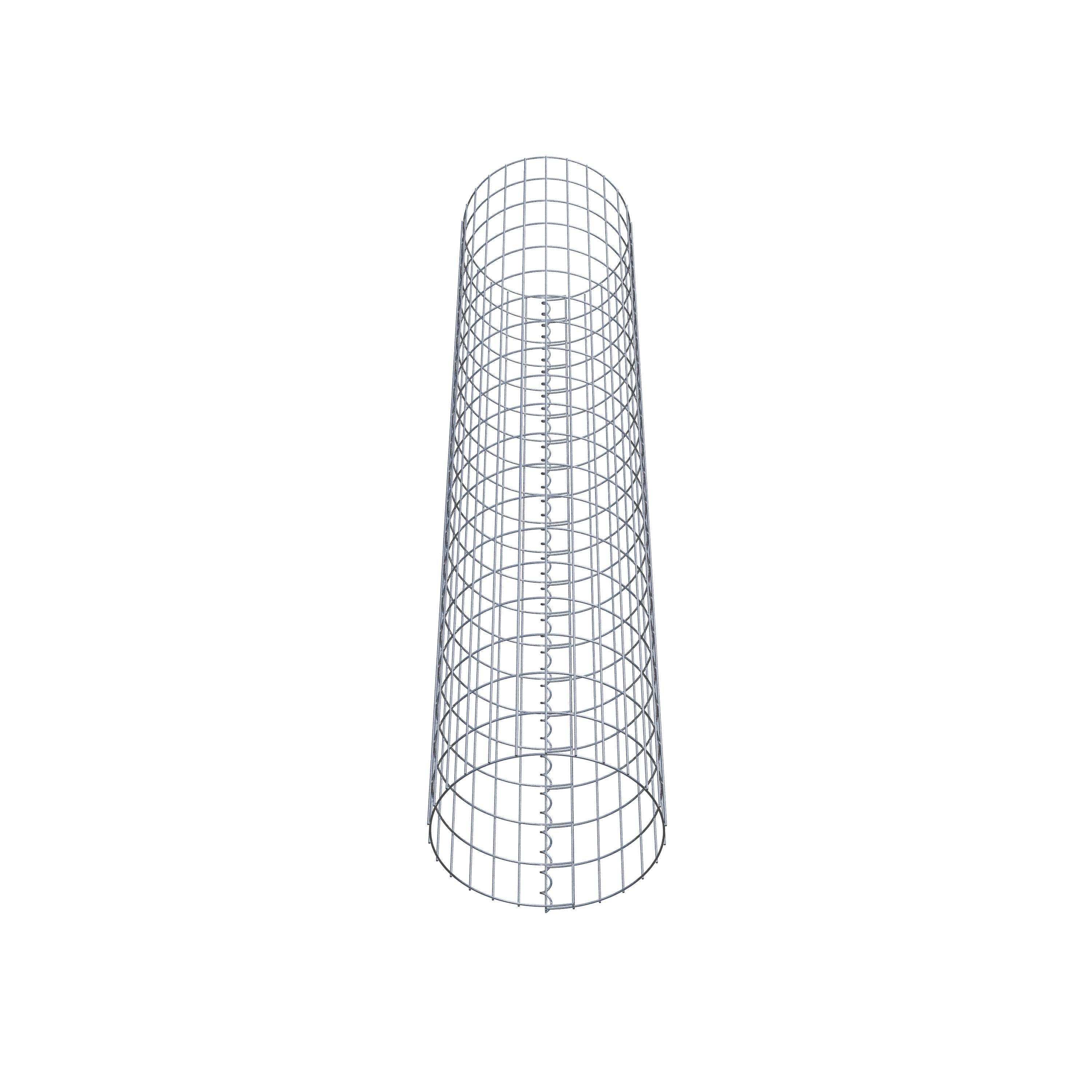 Gabionensäule rund 42  cm Durchmesser, 200  cm Höhe, Maschenweite 5 cm x 10 cm