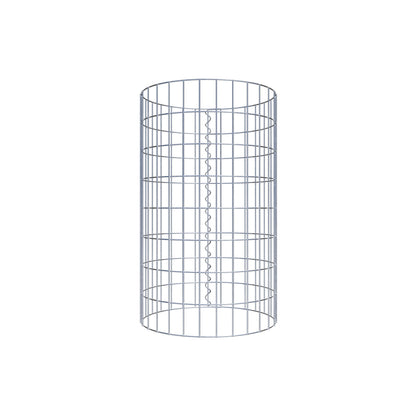 Gabion column around 47 cm diameter, 80 cm height, mesh size 5 cm x 10 cm