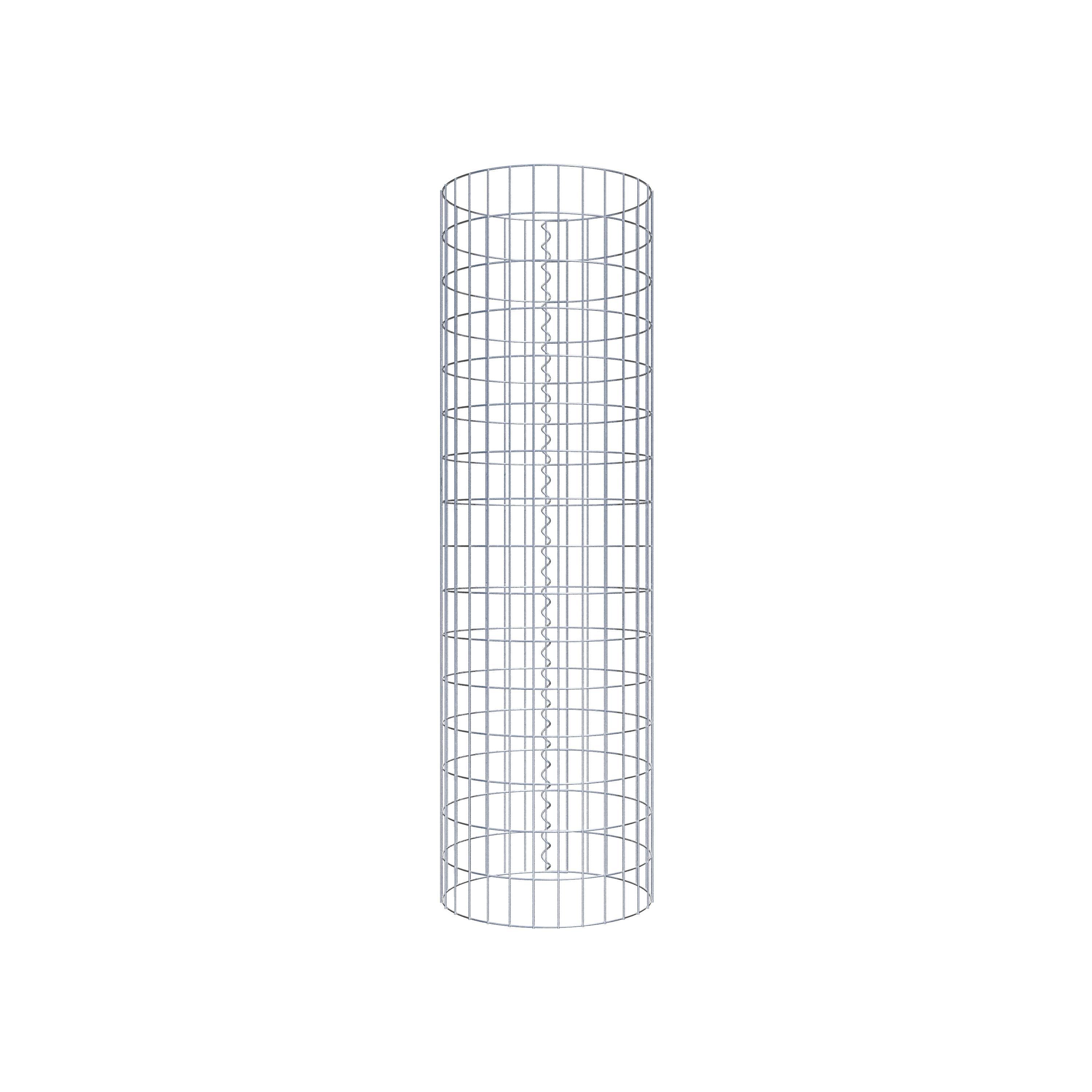 Colonne de gabion ronde 47 cm de diamètre, 160 cm de hauteur, mailles 5 cm x 10 cm