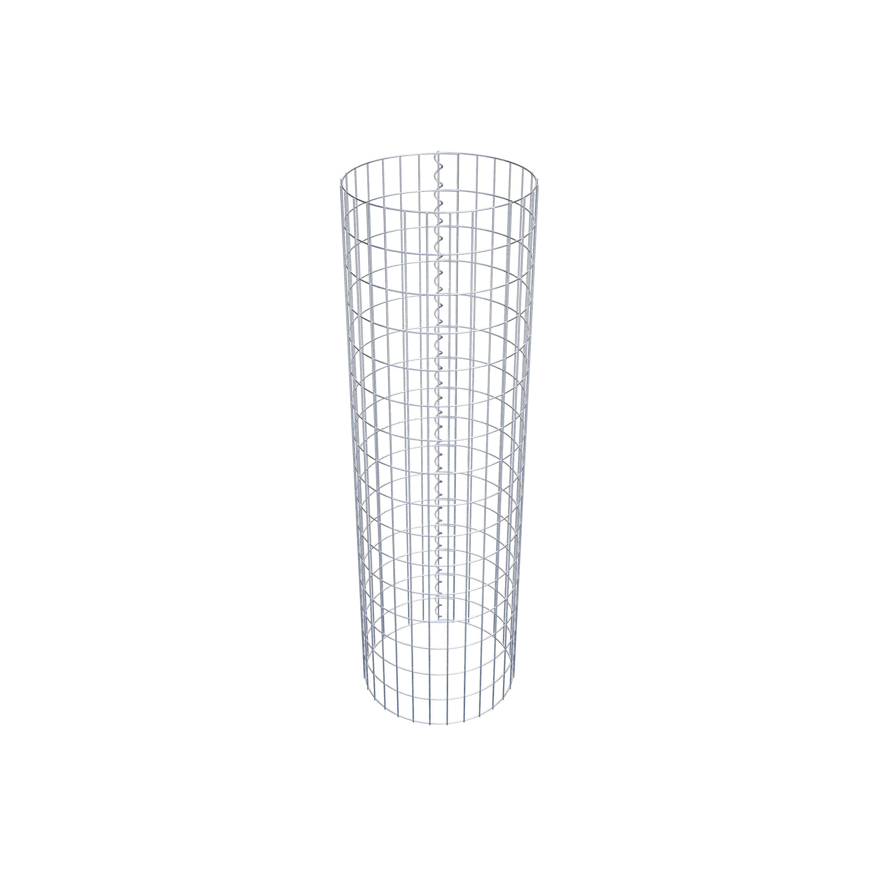 Colonne de gabion ronde 47 cm de diamètre, 160 cm de hauteur, mailles 5 cm x 10 cm