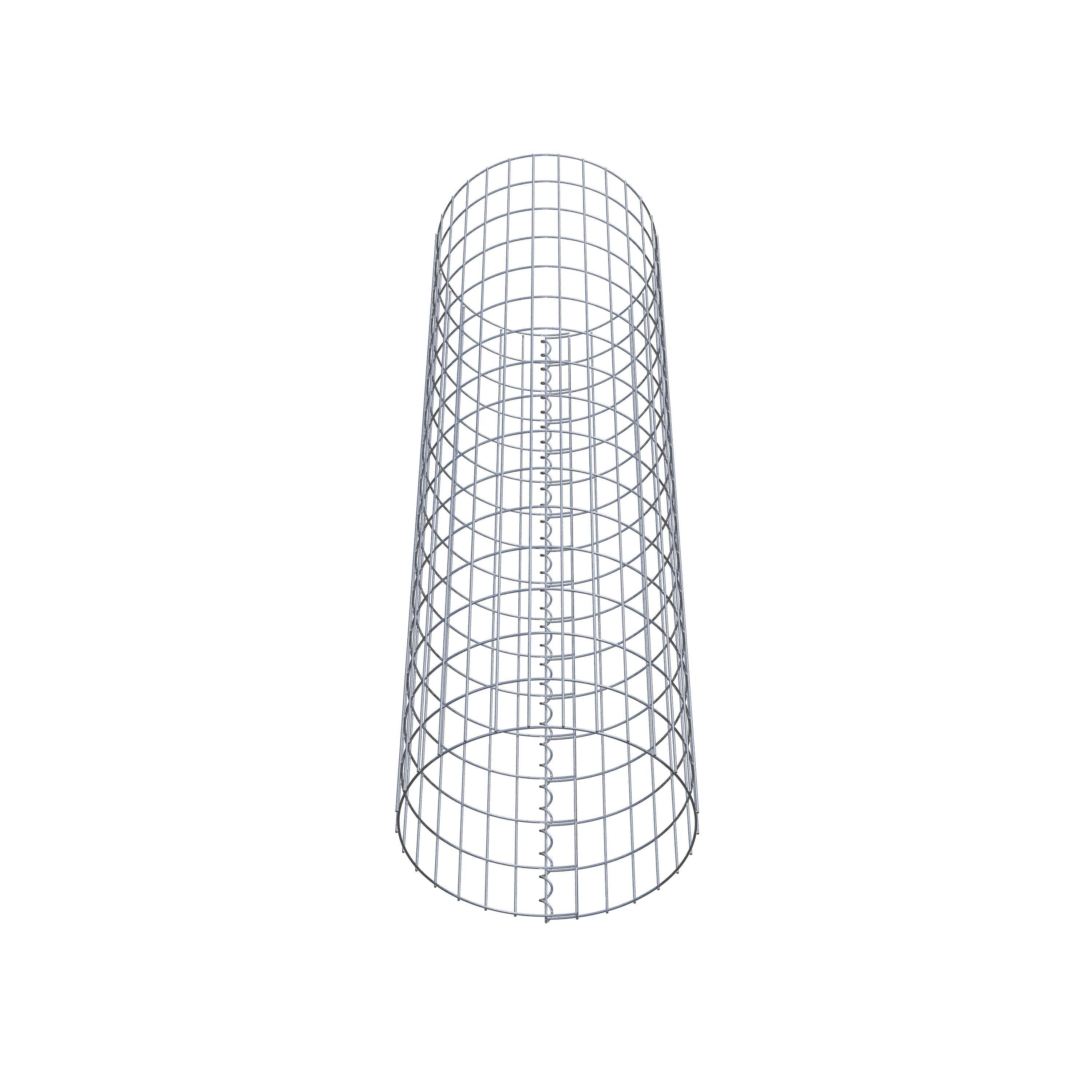 Colonne de gabion ronde 47 cm de diamètre, 160 cm de hauteur, mailles 5 cm x 10 cm