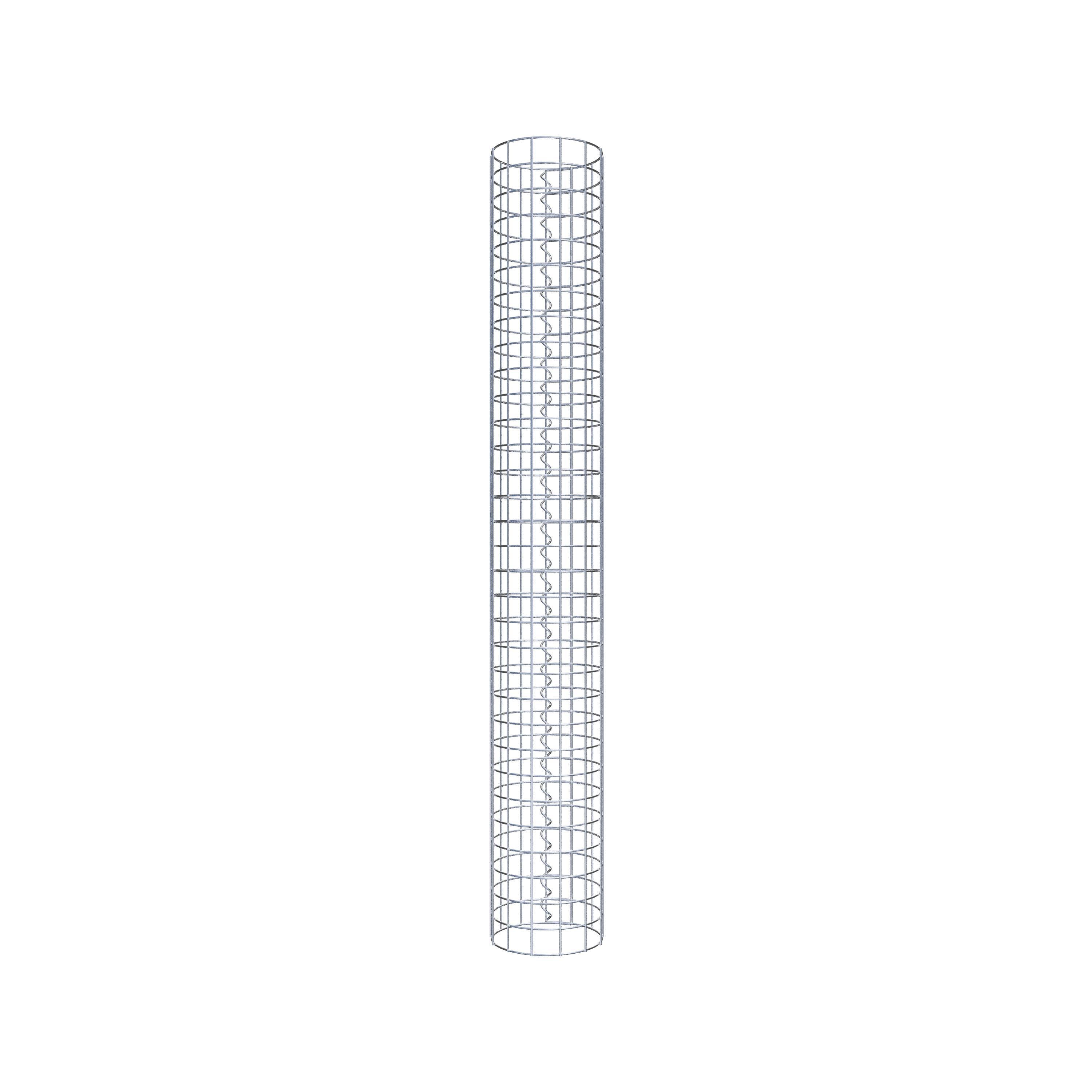 Colonne de gabion ronde 22 cm de diamètre, 160 cm de hauteur, maille 5 cm x 5 cm