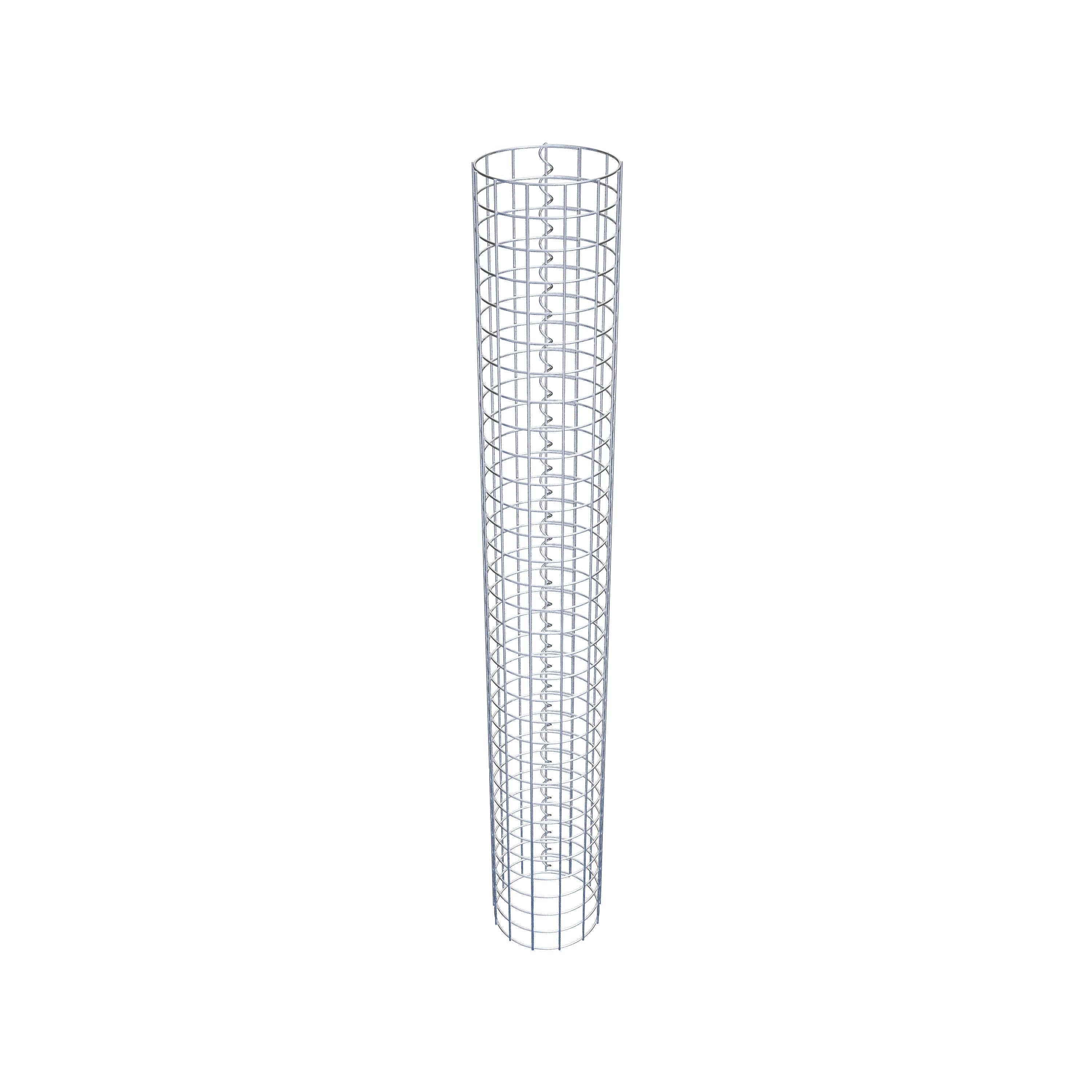 Colonne de gabion ronde 22 cm de diamètre, 160 cm de hauteur, maille 5 cm x 5 cm