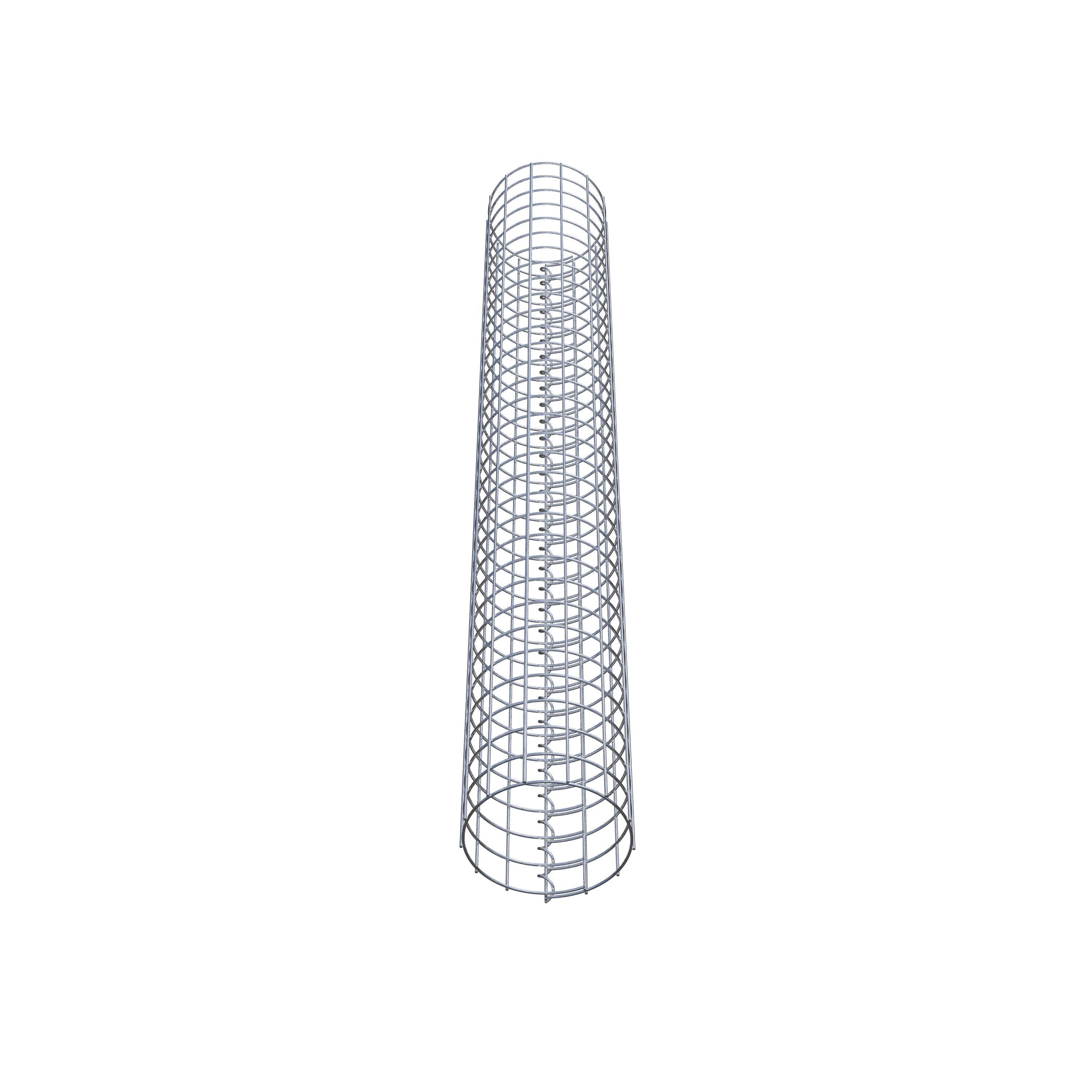 Colonne de gabion ronde 22 cm de diamètre, 160 cm de hauteur, maille 5 cm x 5 cm