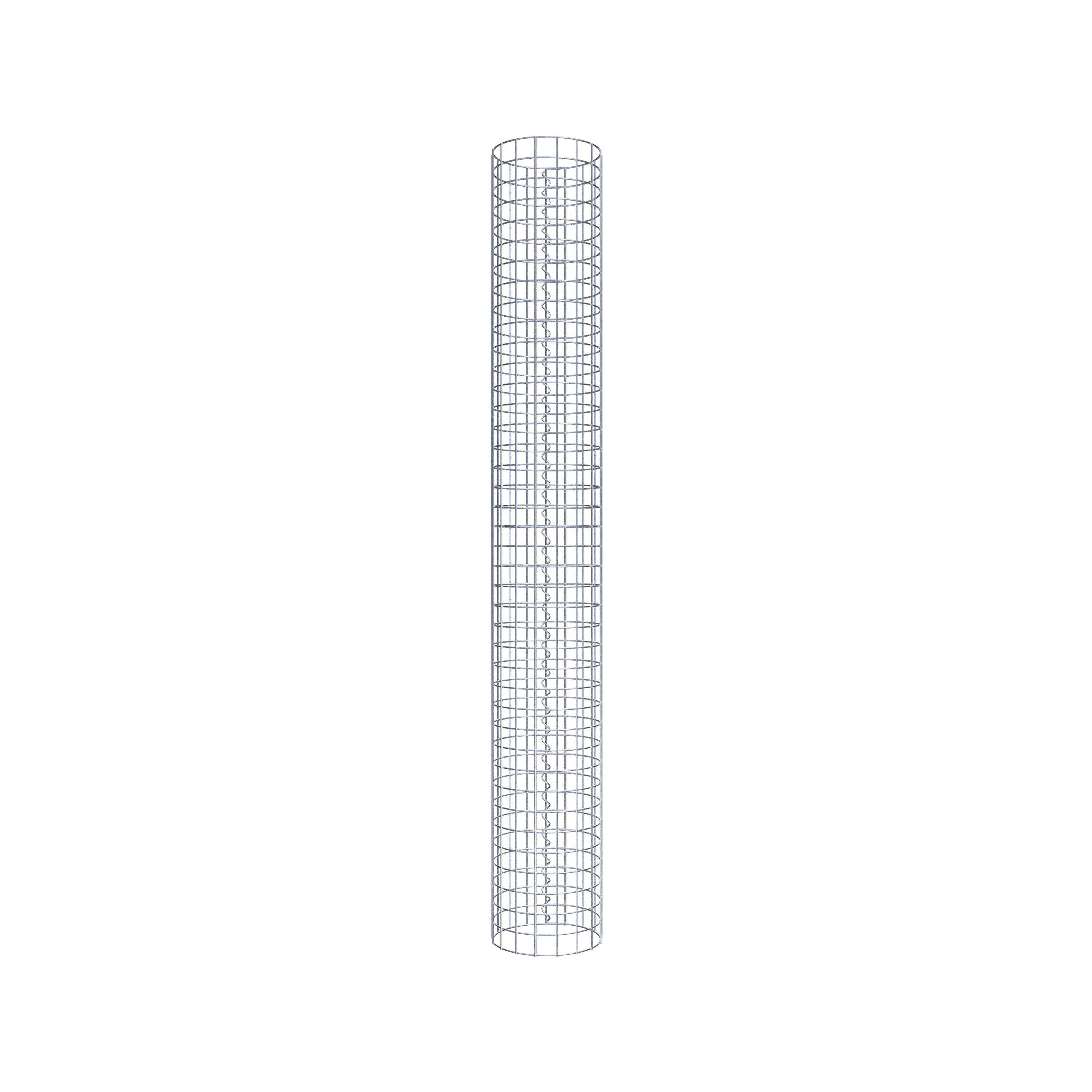 Colonne de gabion ronde 27 cm de diamètre, 200 cm de hauteur, maille 5 cm x 5 cm