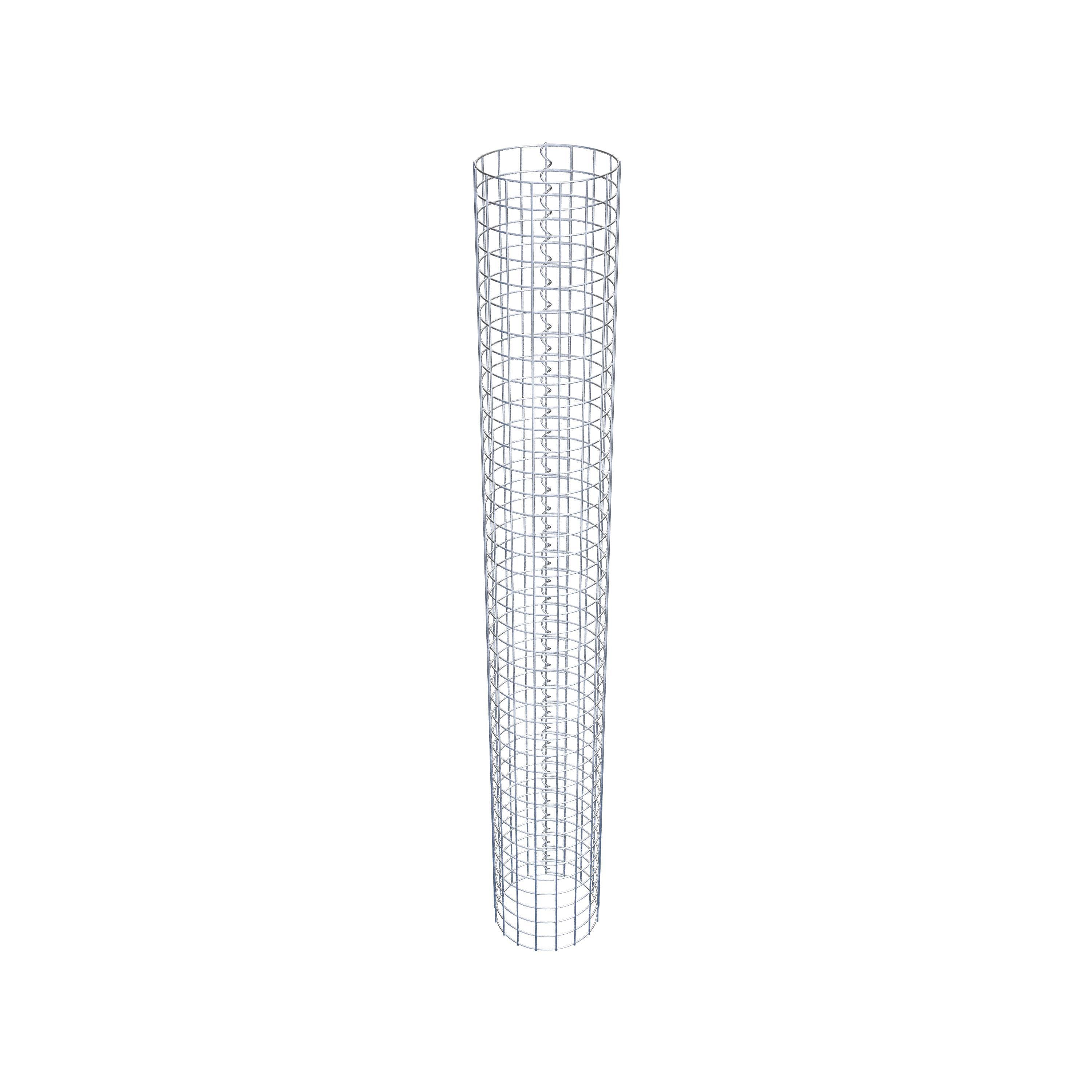 Colonne de gabion ronde 27 cm de diamètre, 200 cm de hauteur, maille 5 cm x 5 cm