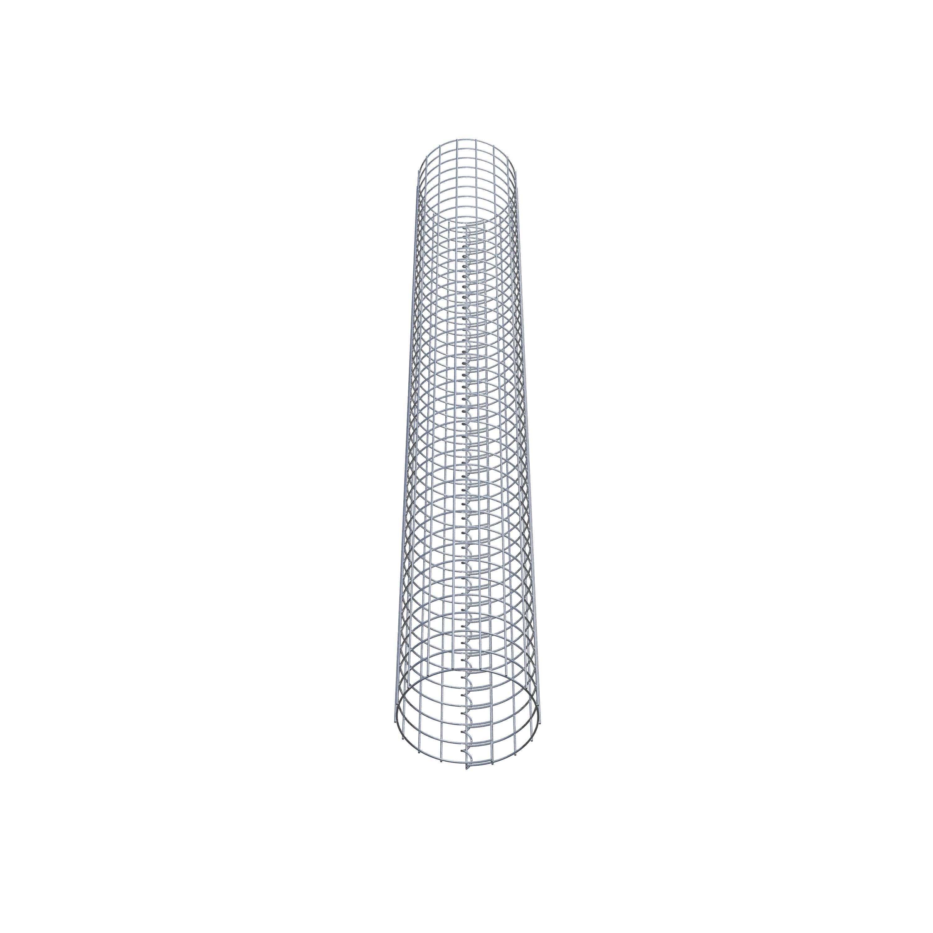 Colonne de gabion ronde 27 cm de diamètre, 200 cm de hauteur, maille 5 cm x 5 cm