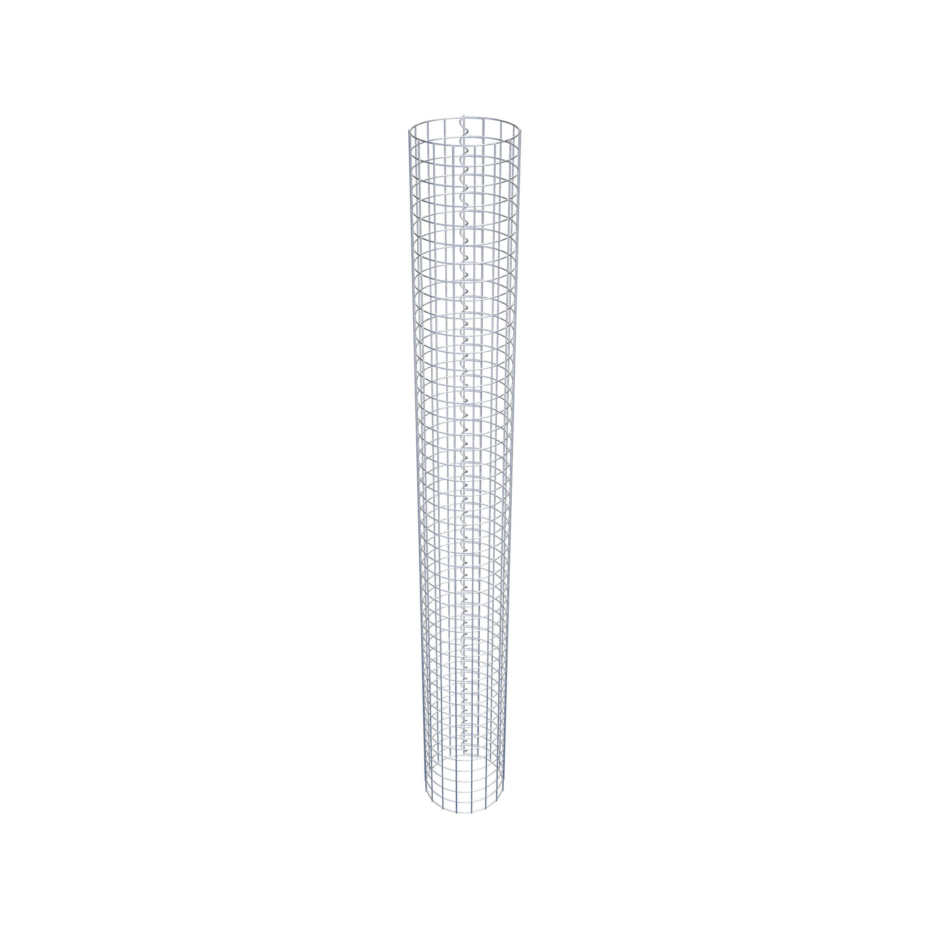 Colonne de gabion ronde 27 cm de diamètre, 230 cm de hauteur, maille 5 cm x 5 cm