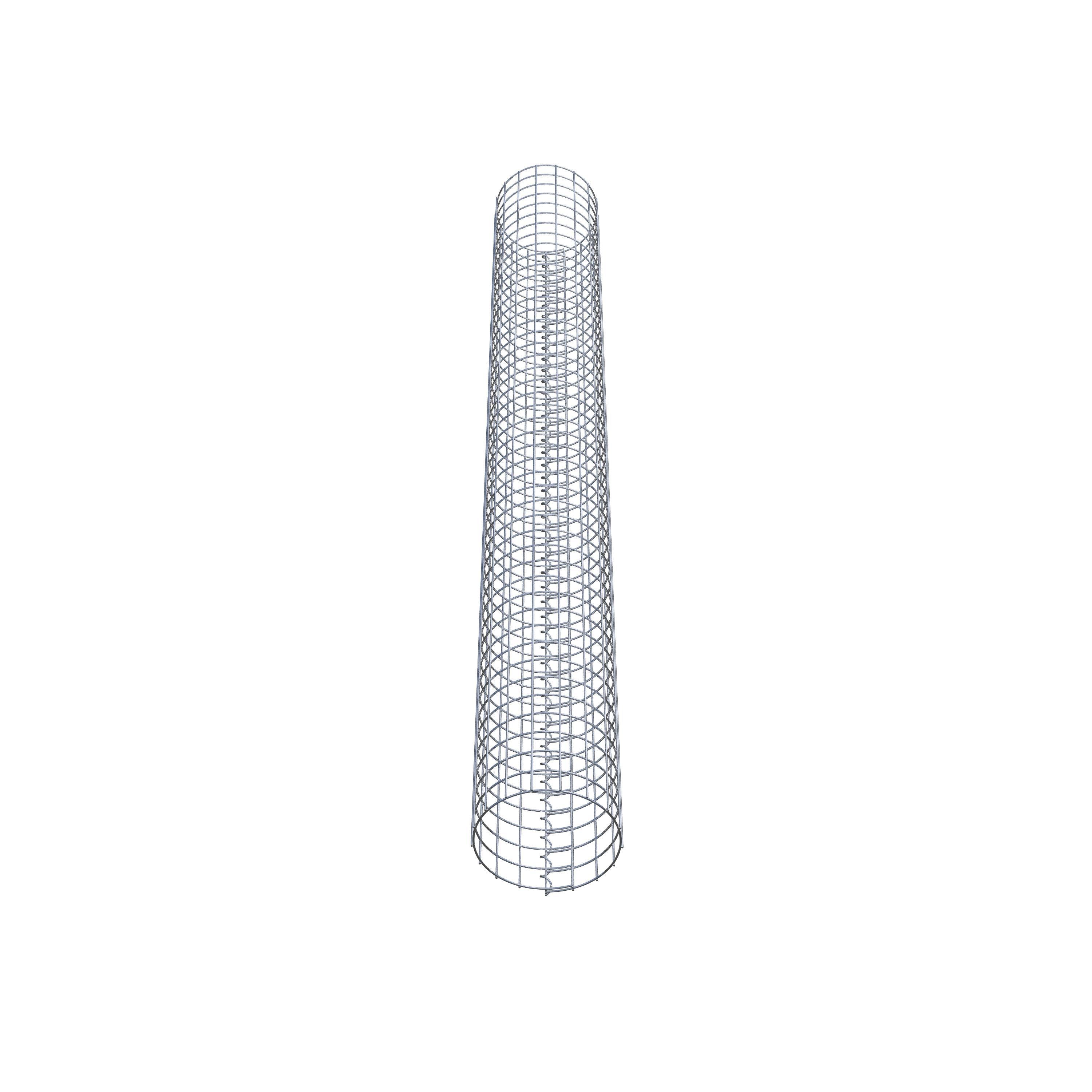 Colonne de gabion ronde 27 cm de diamètre, 230 cm de hauteur, maille 5 cm x 5 cm