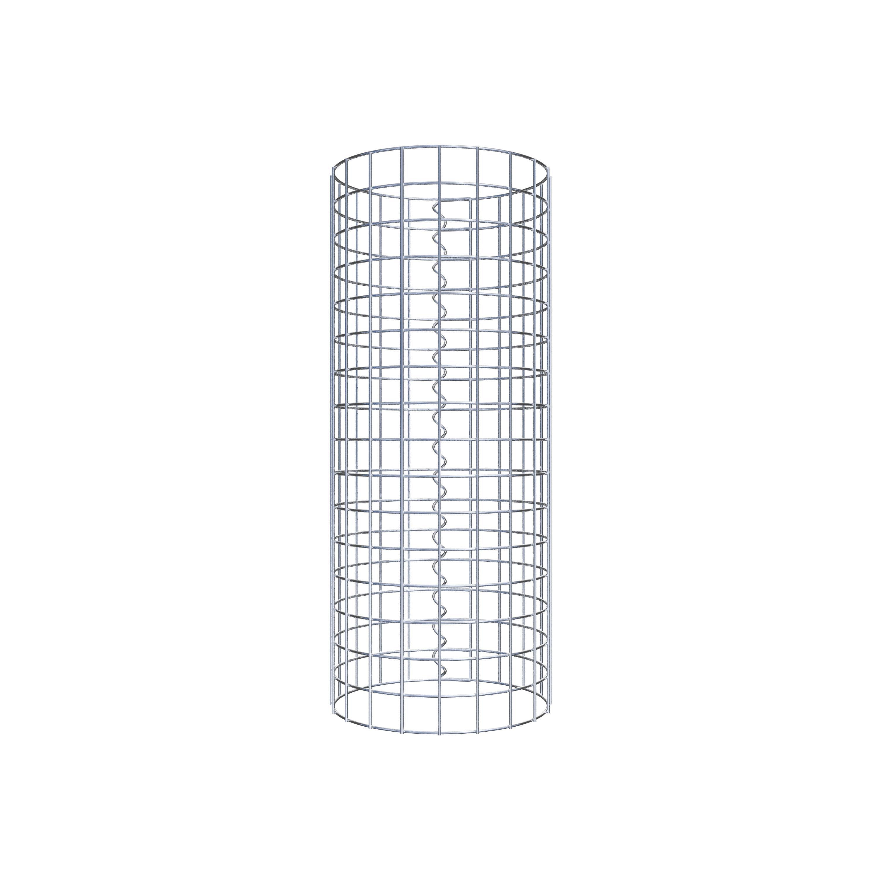 Colonne de gabion ronde 32 cm de diamètre, 80 cm de hauteur, maille 5 cm x 5 cm