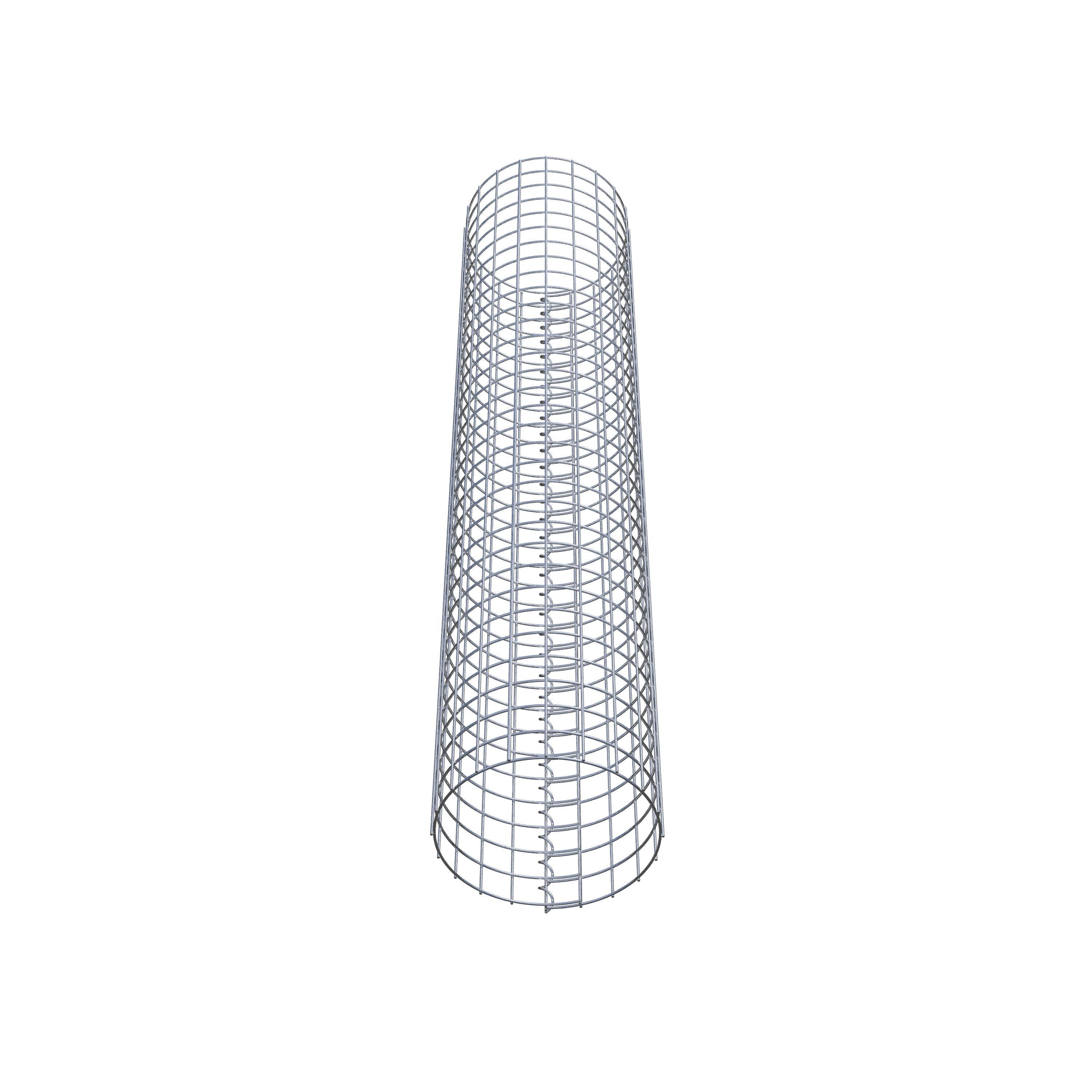 Colonne de gabion ronde 32 cm de diamètre, 160 cm de hauteur, maille 5 cm x 5 cm