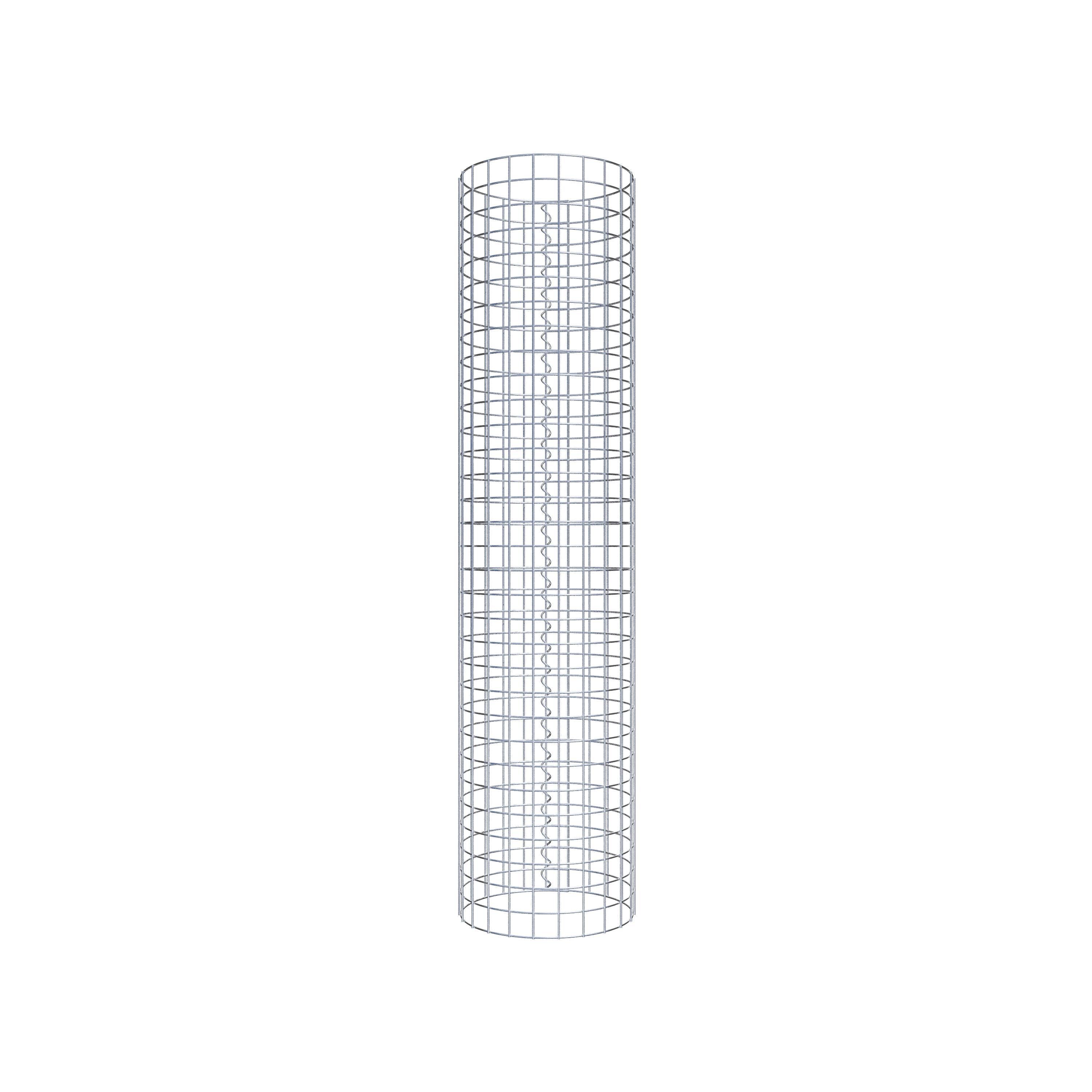 Colonne de gabion ronde 37 cm de diamètre, 160 cm de hauteur, mailles de 5 cm x 5 cm