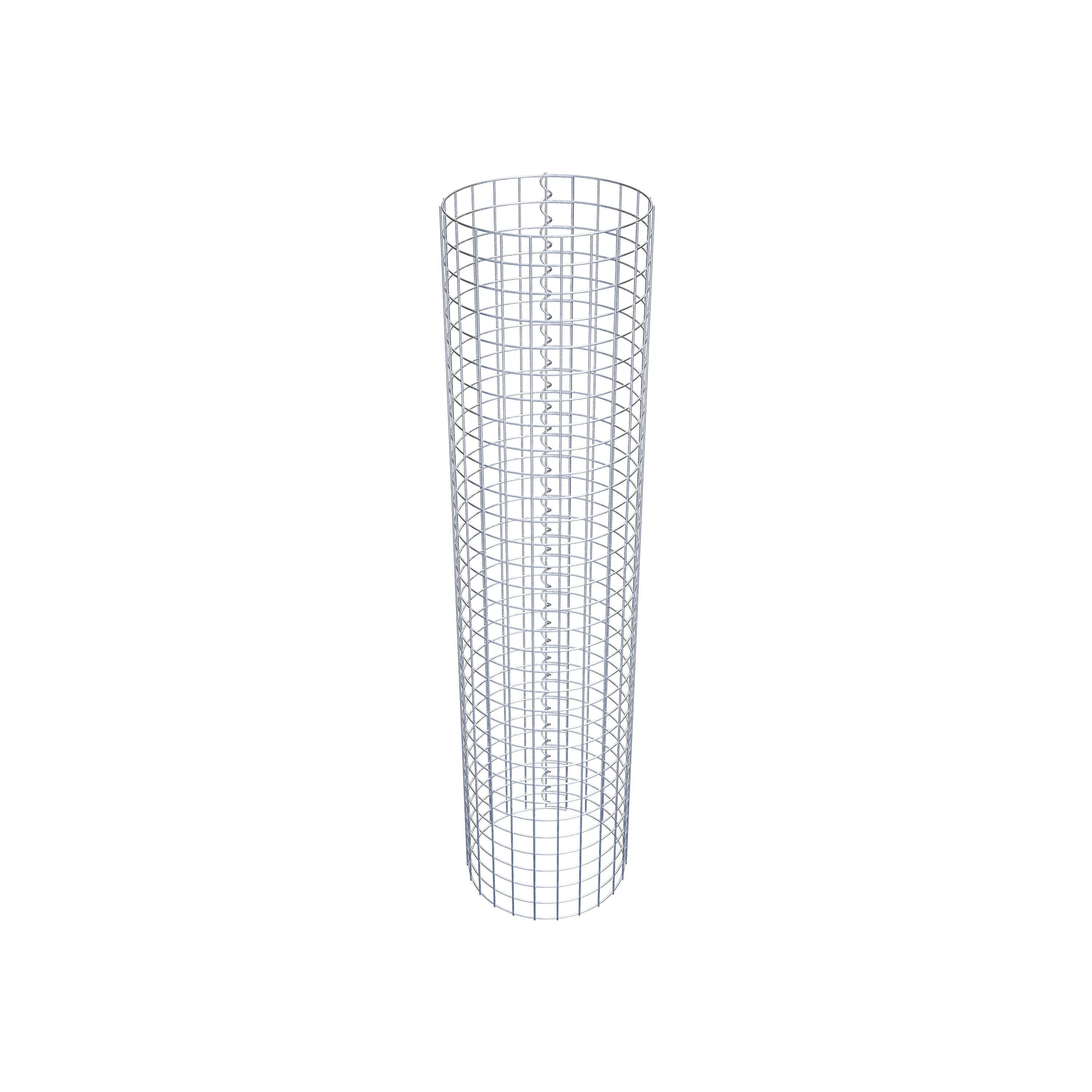 Colonne de gabion ronde 37 cm de diamètre, 160 cm de hauteur, mailles de 5 cm x 5 cm