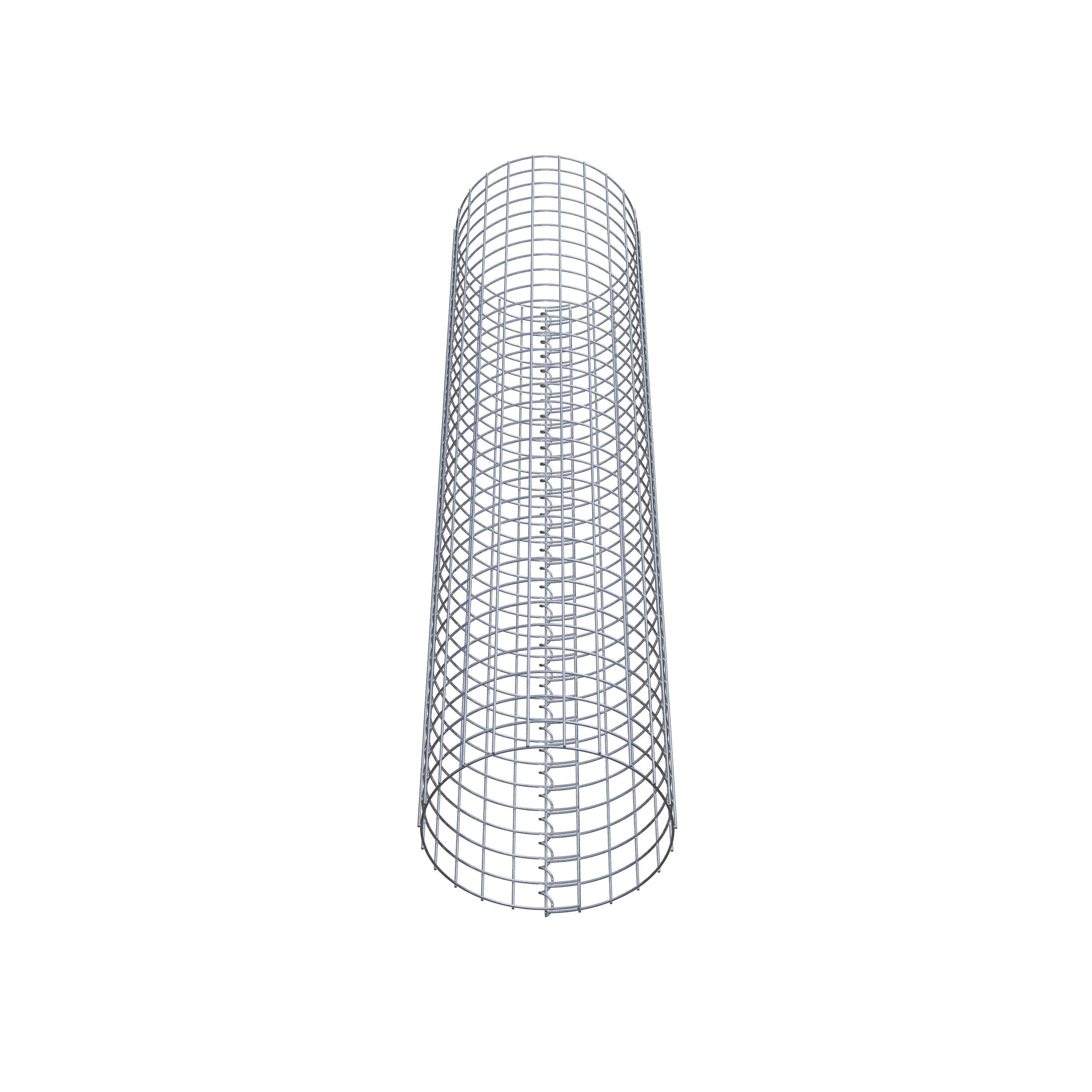 Colonne de gabion ronde 37 cm de diamètre, 160 cm de hauteur, mailles de 5 cm x 5 cm