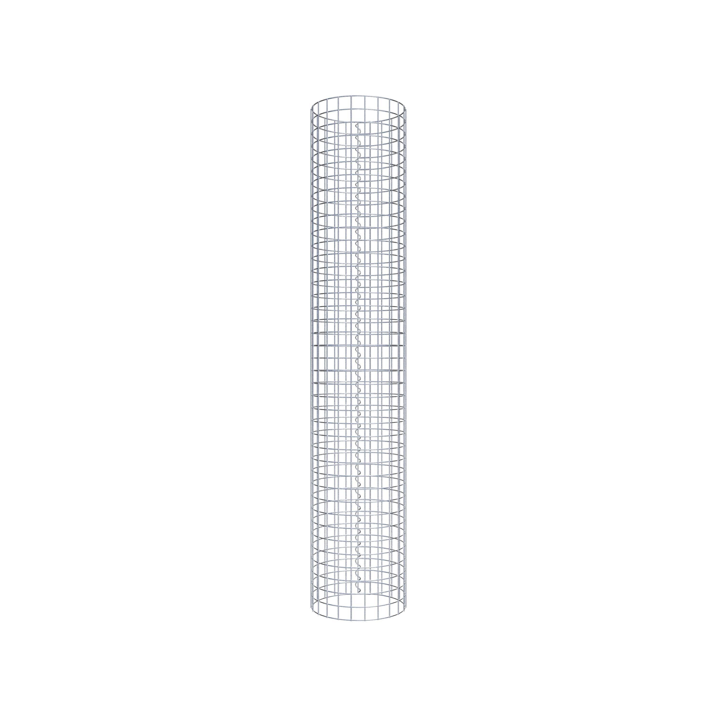 Colonne de gabion ronde 37 cm de diamètre, 200 cm de hauteur, mailles de 5 cm x 5 cm