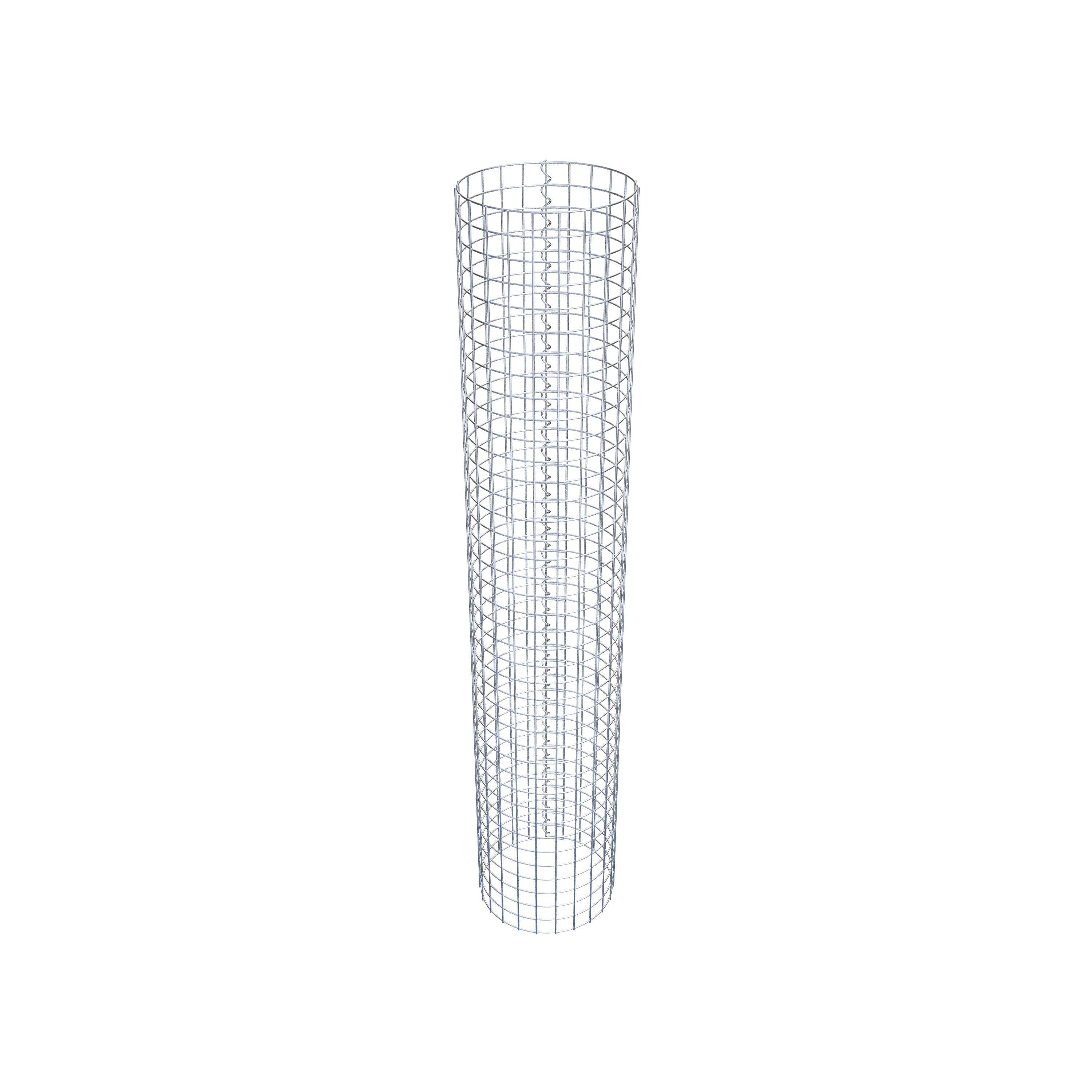 Colonne de gabion ronde 37 cm de diamètre, 200 cm de hauteur, mailles de 5 cm x 5 cm