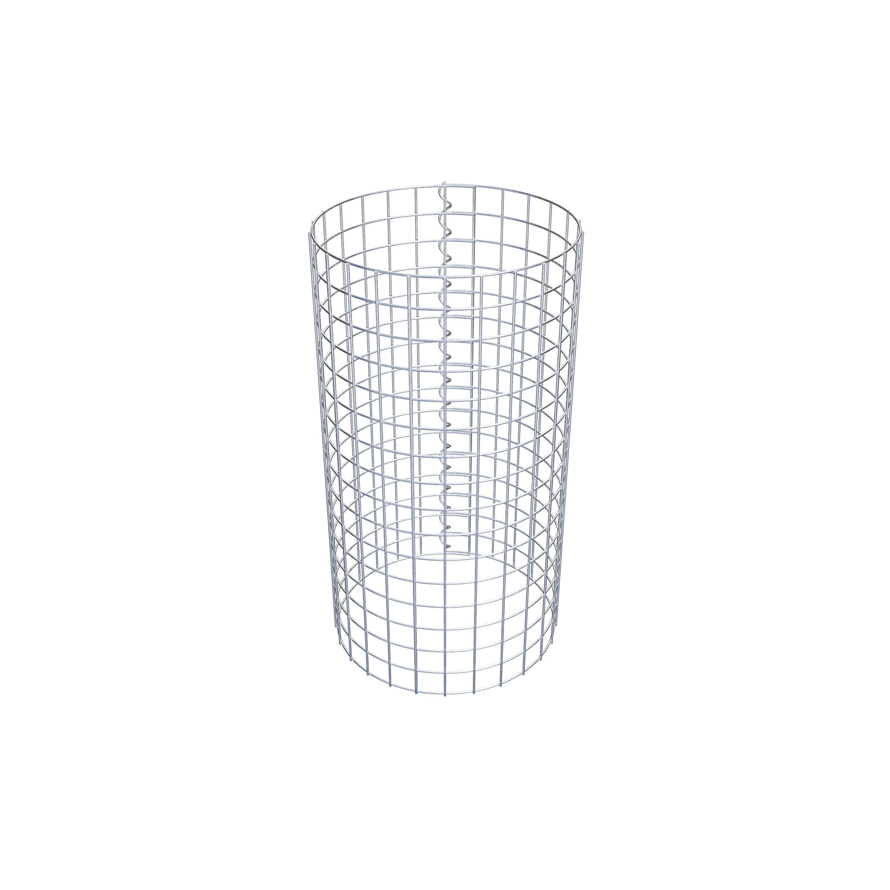 Colonne de gabion ronde 42 cm de diamètre, 80 cm de hauteur, maille 5 cm x 5 cm