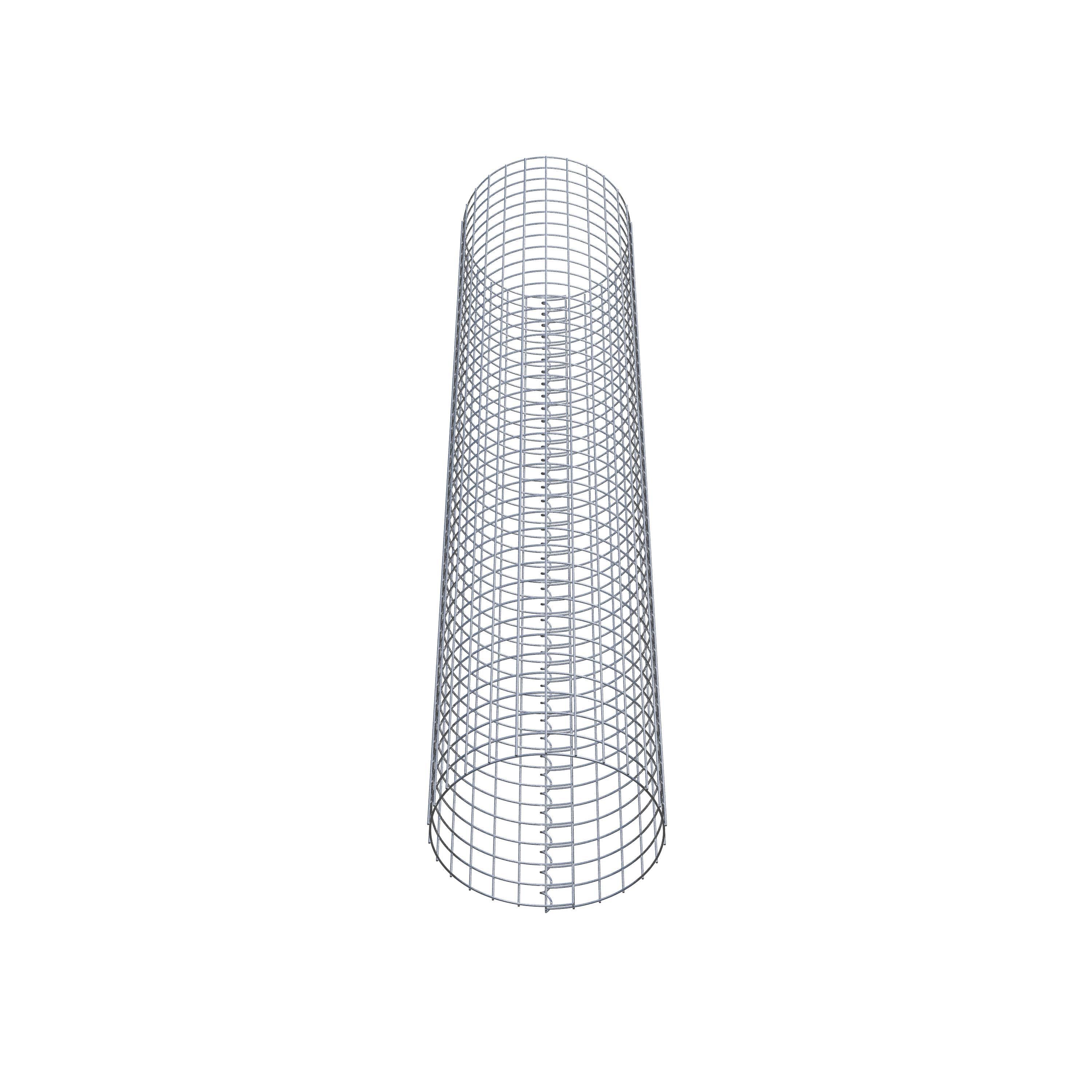 Colonne de gabion ronde 42 cm de diamètre, 200 cm de hauteur, maille 5 cm x 5 cm