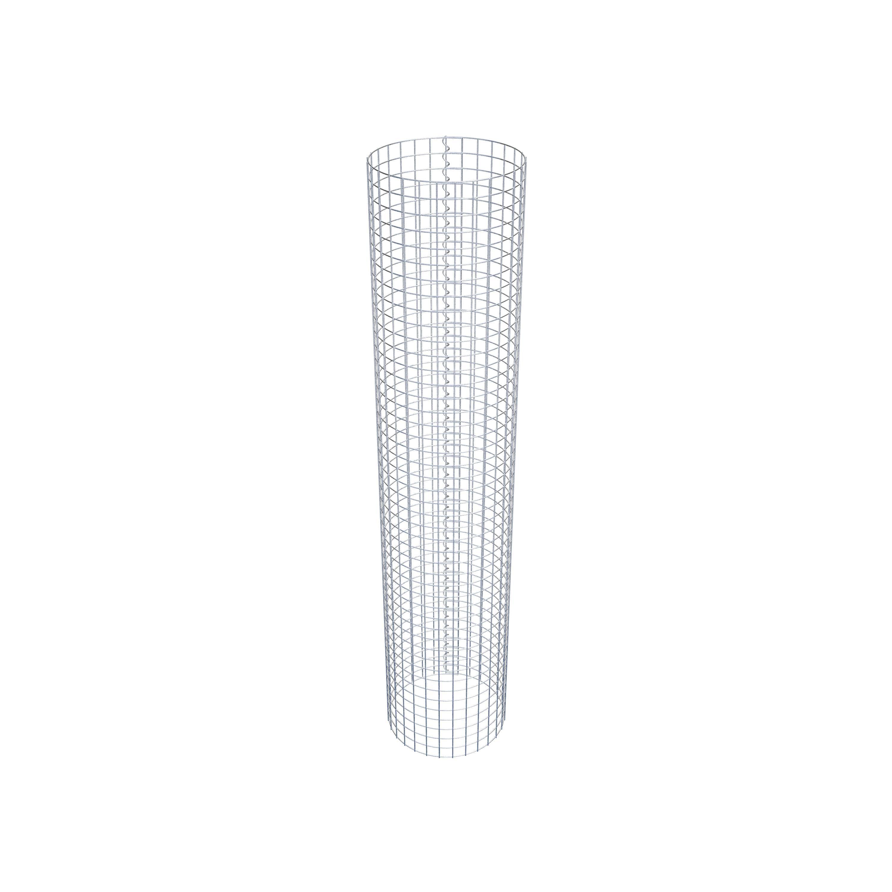 Colonne de gabion ronde 47 cm de diamètre, 230 cm de hauteur, maille 5 cm x 5 cm