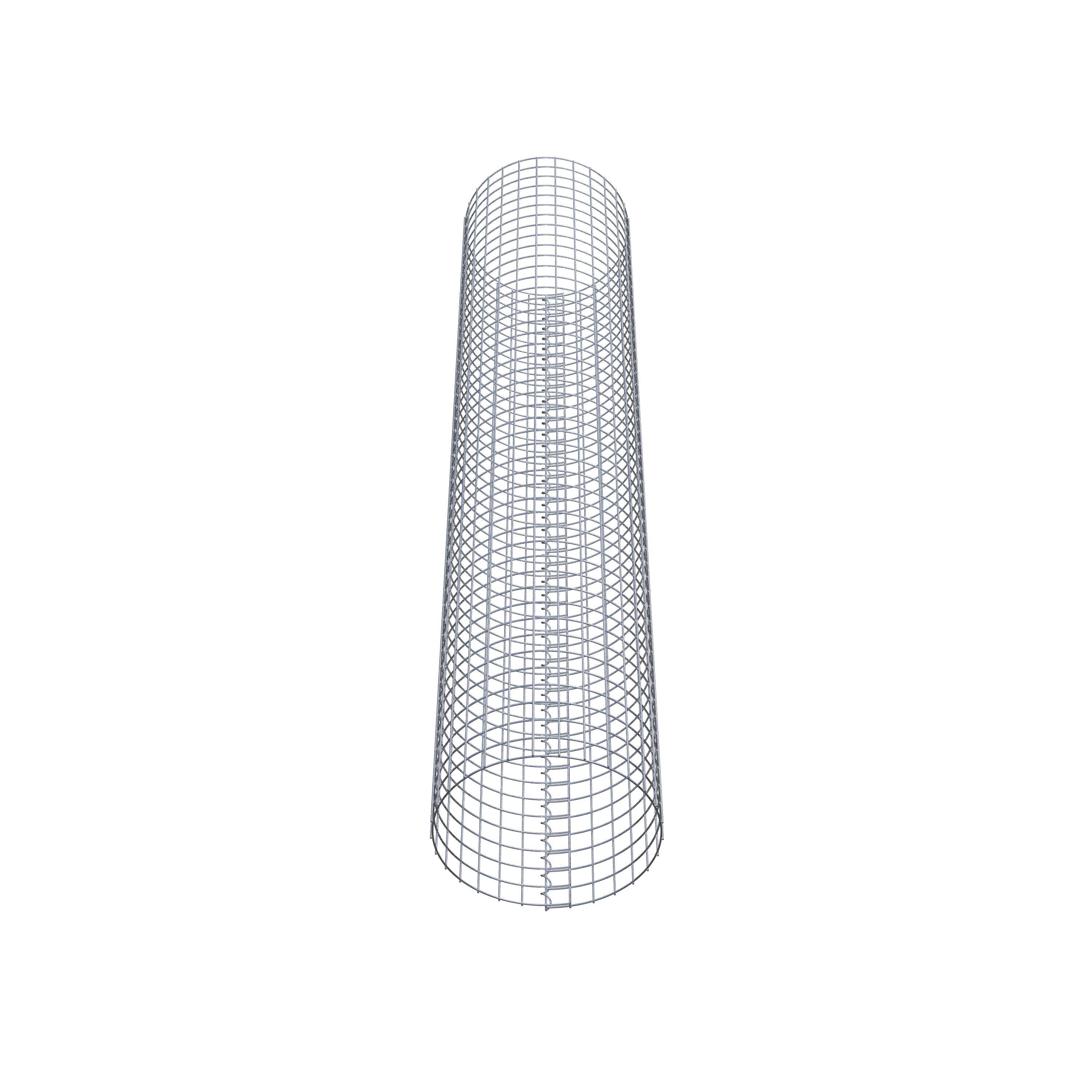 Colonne de gabion ronde 47 cm de diamètre, 230 cm de hauteur, maille 5 cm x 5 cm