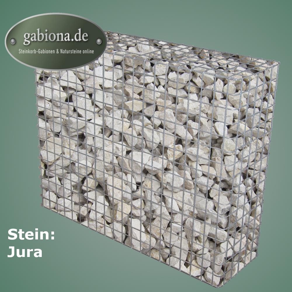 Varmförzinkad gabion 102 cm x 82 cm x 32 cm, maskstorlek 5 cm x 5 cm, helsvetsad