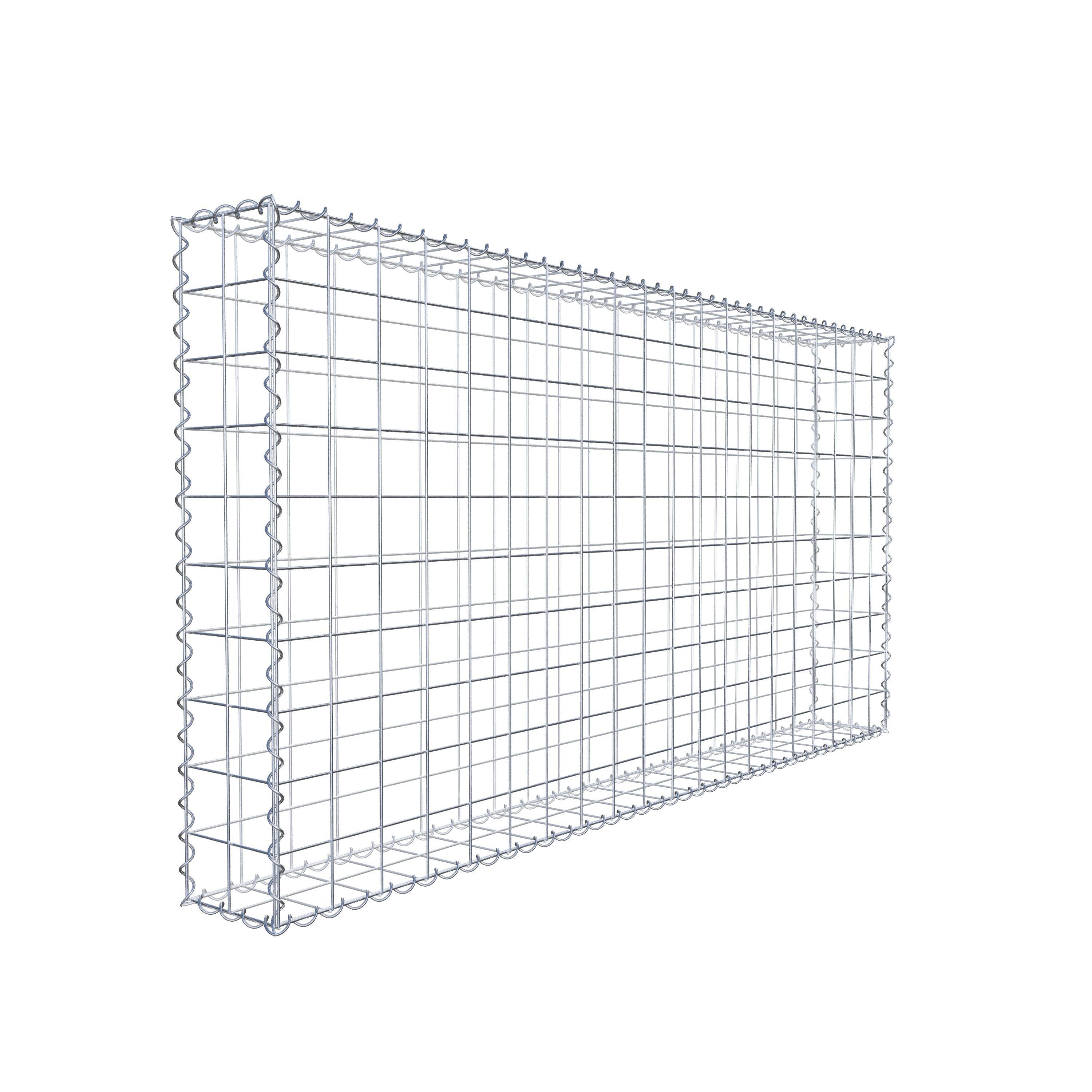 Gabion 200 cm x 100 cm x 20 cm (L x H x D), maskestørrelse 10 cm x 10 cm, spiral