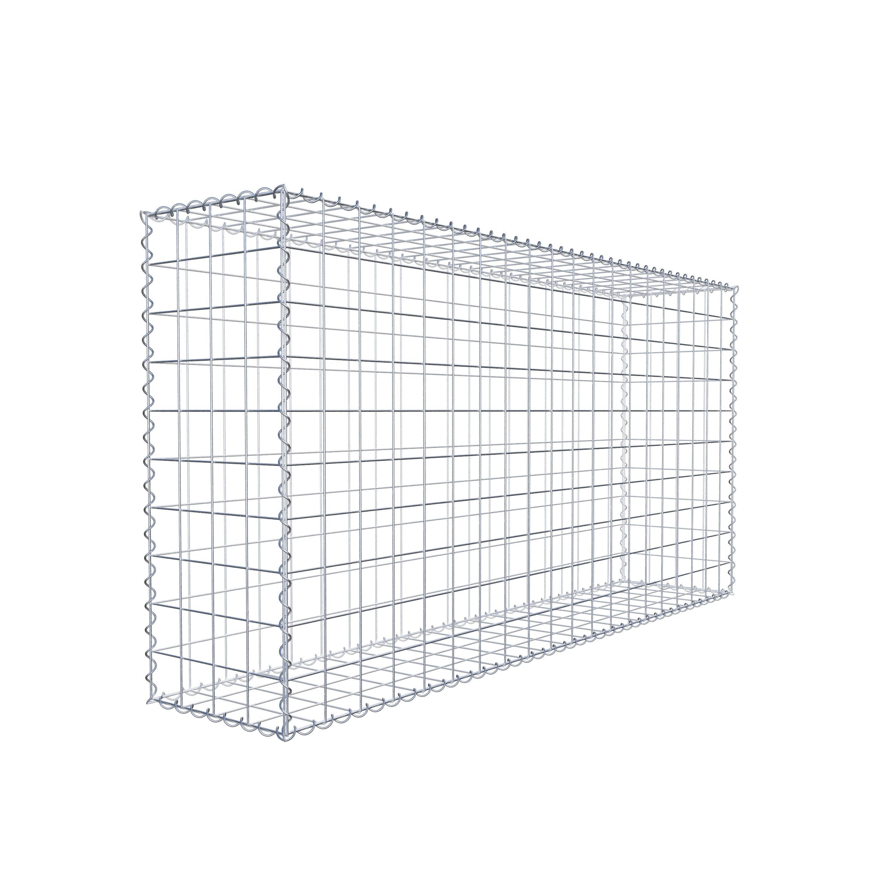 Gabion 200 cm x 100 cm x 40 cm (L x H x D), maskstorlek 10 cm x 10 cm, spiral