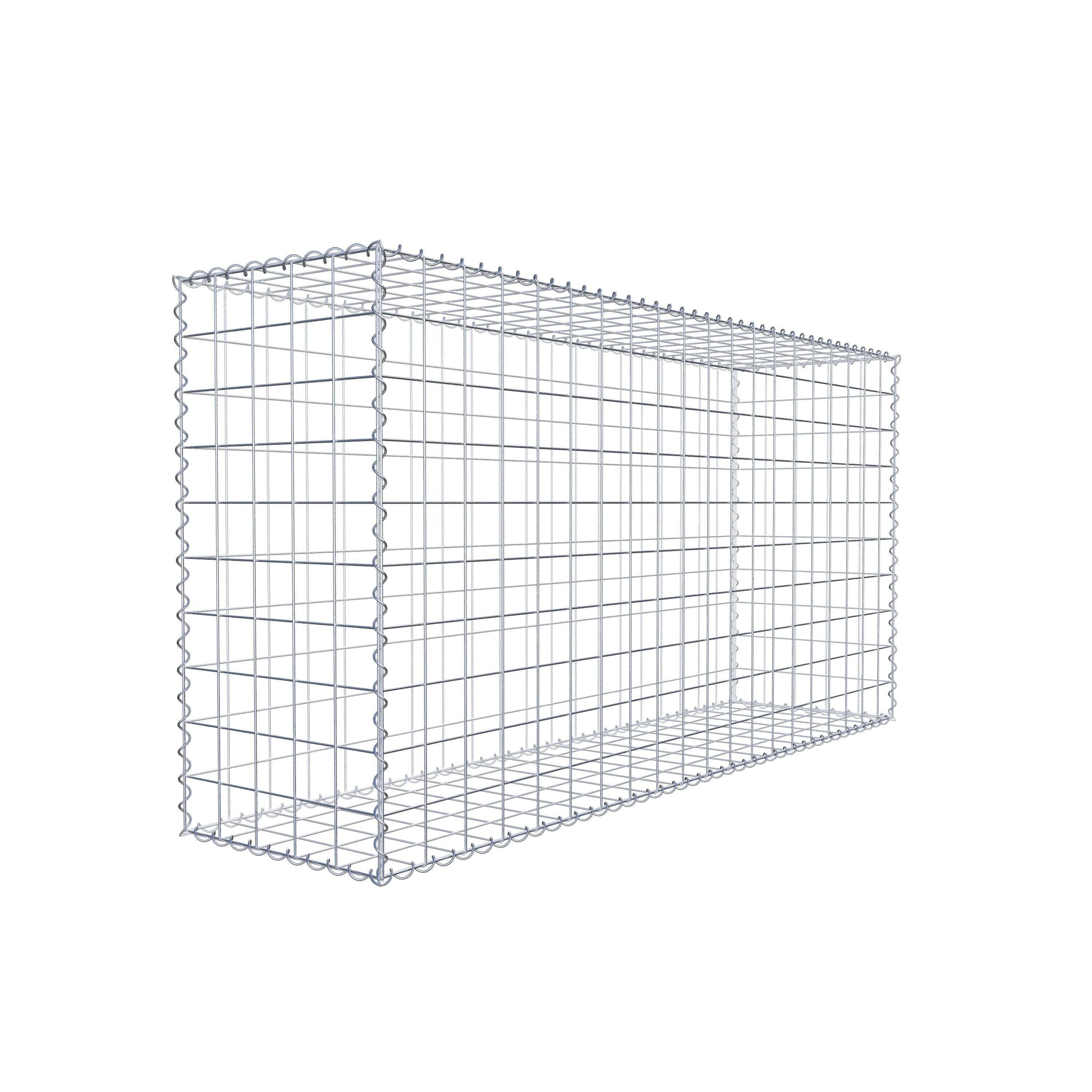 Gabion 200 cm x 100 cm x 50 cm (L x H x D), maskstorlek 10 cm x 10 cm, spiral