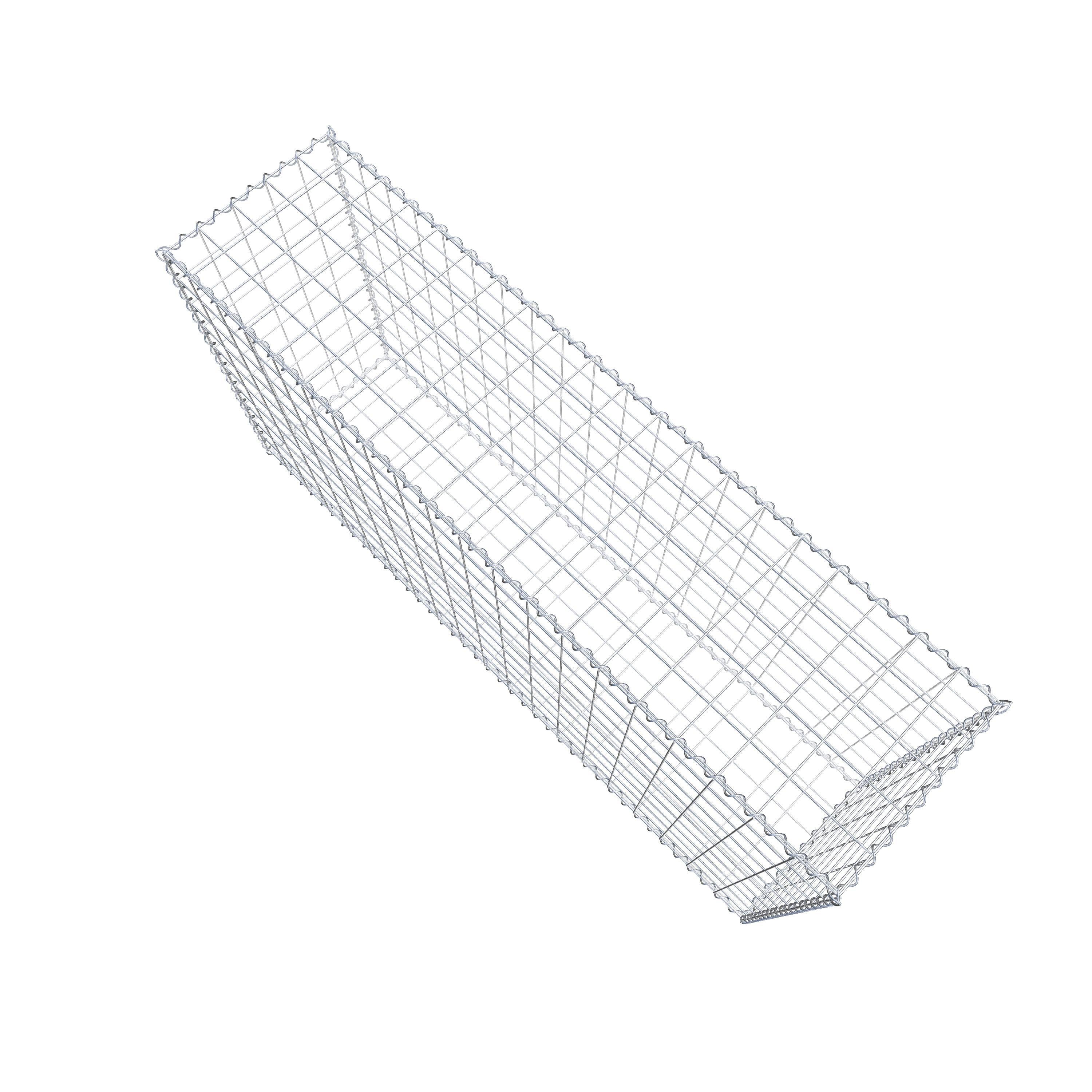 Gabion 200 cm x 100 cm x 50 cm (L x H x D), maskstorlek 10 cm x 10 cm, spiral